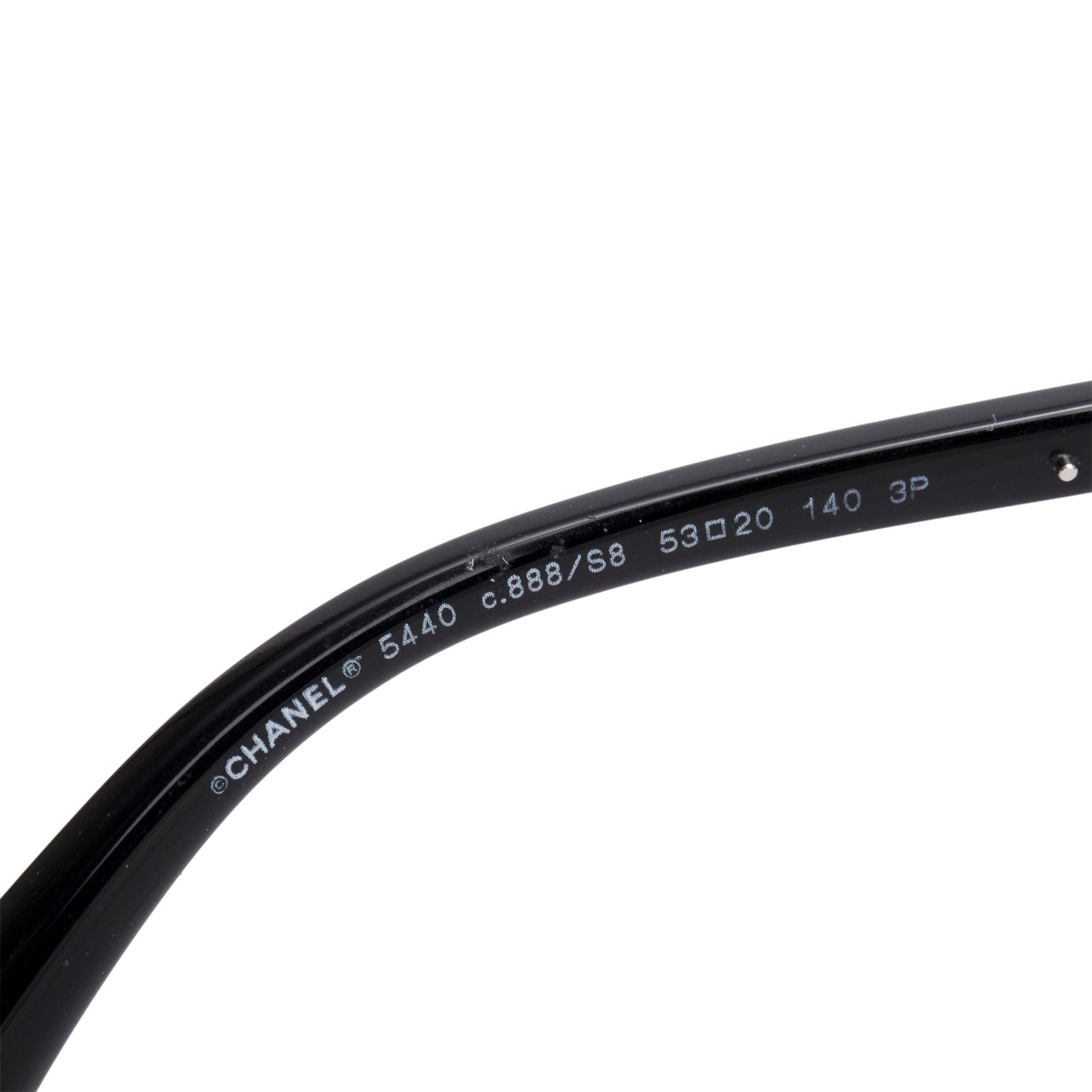 Chanel 5440 Black Acetate Logo Polarized Round Sunglasses