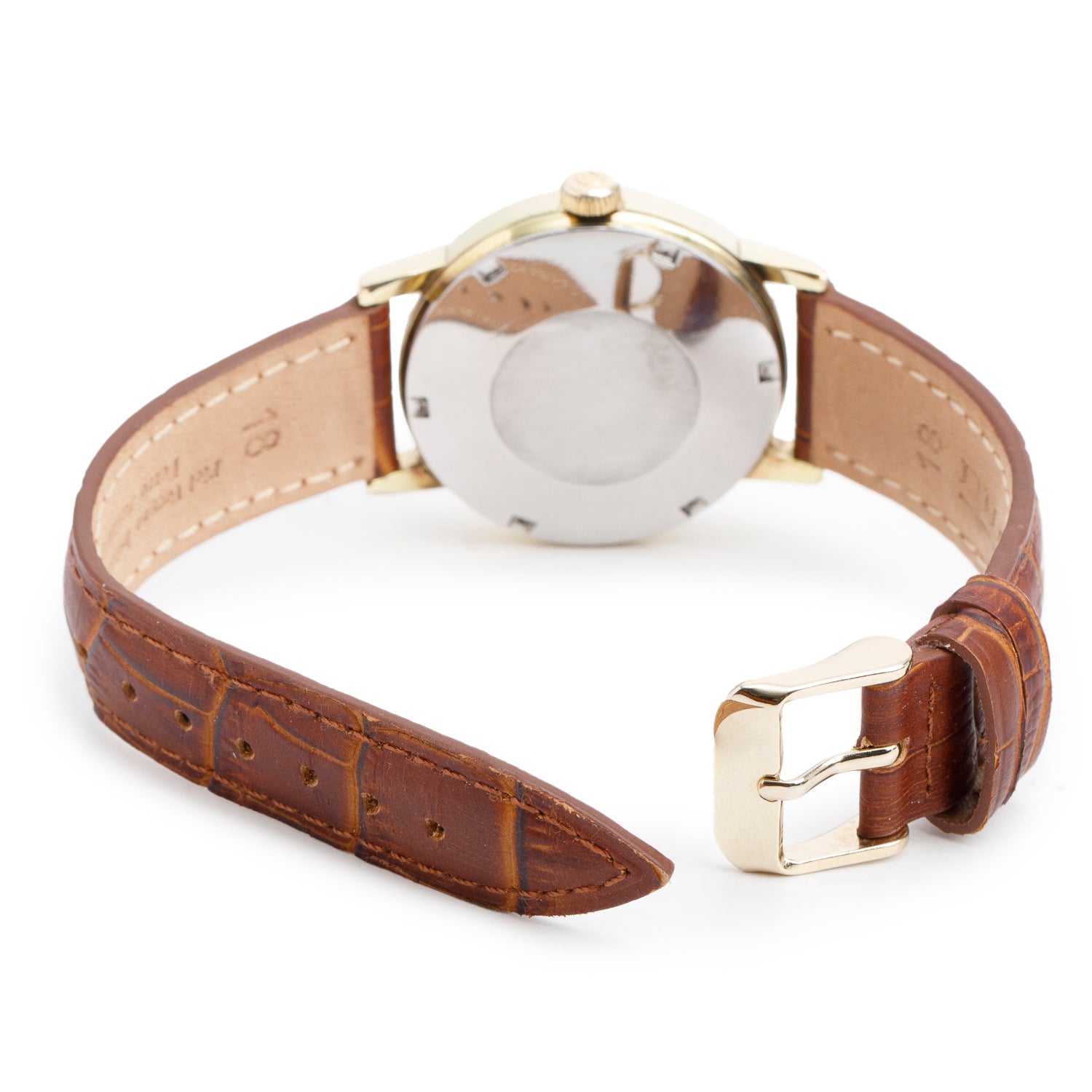 Omega Vintage Gold Plated Stainless Steel Geneve 35 MM Automatic Watch