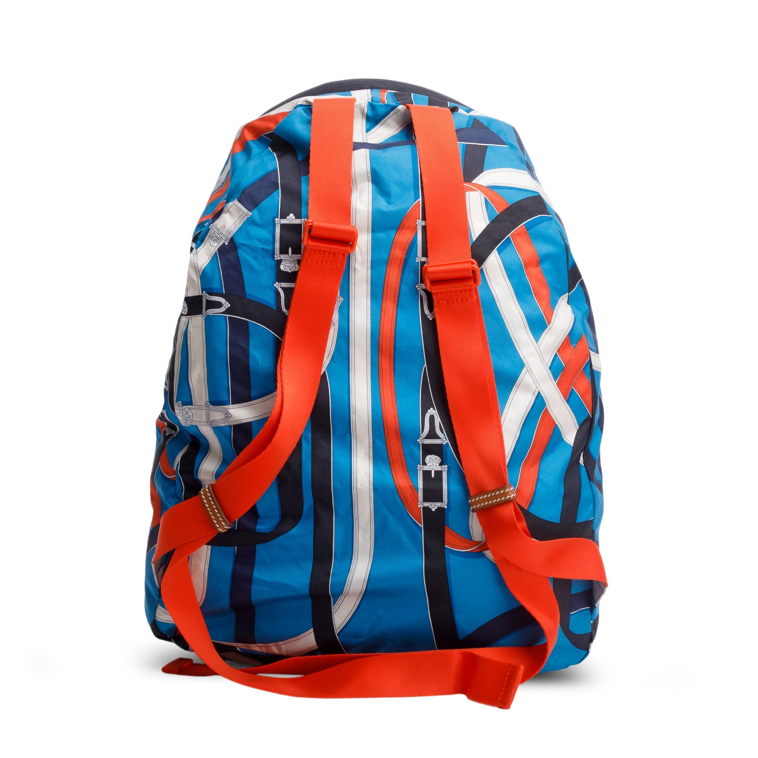 Hermes Multicolor Silk Veau Barenia Cavalcadour Airsilk Backpack w/ Box