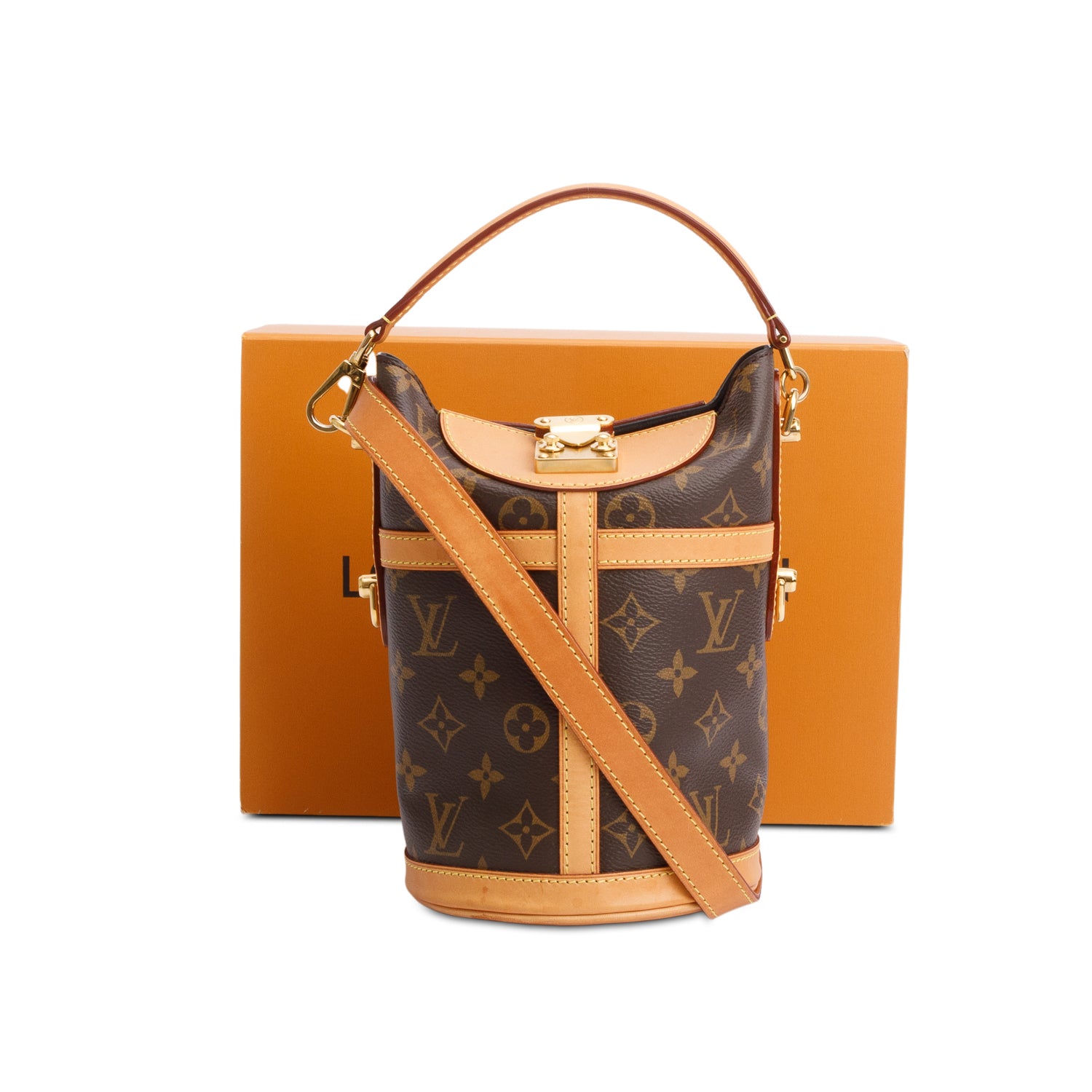 Louis Vuitton Monogram Duffle Crossbody Bag w/ Box & Straps
