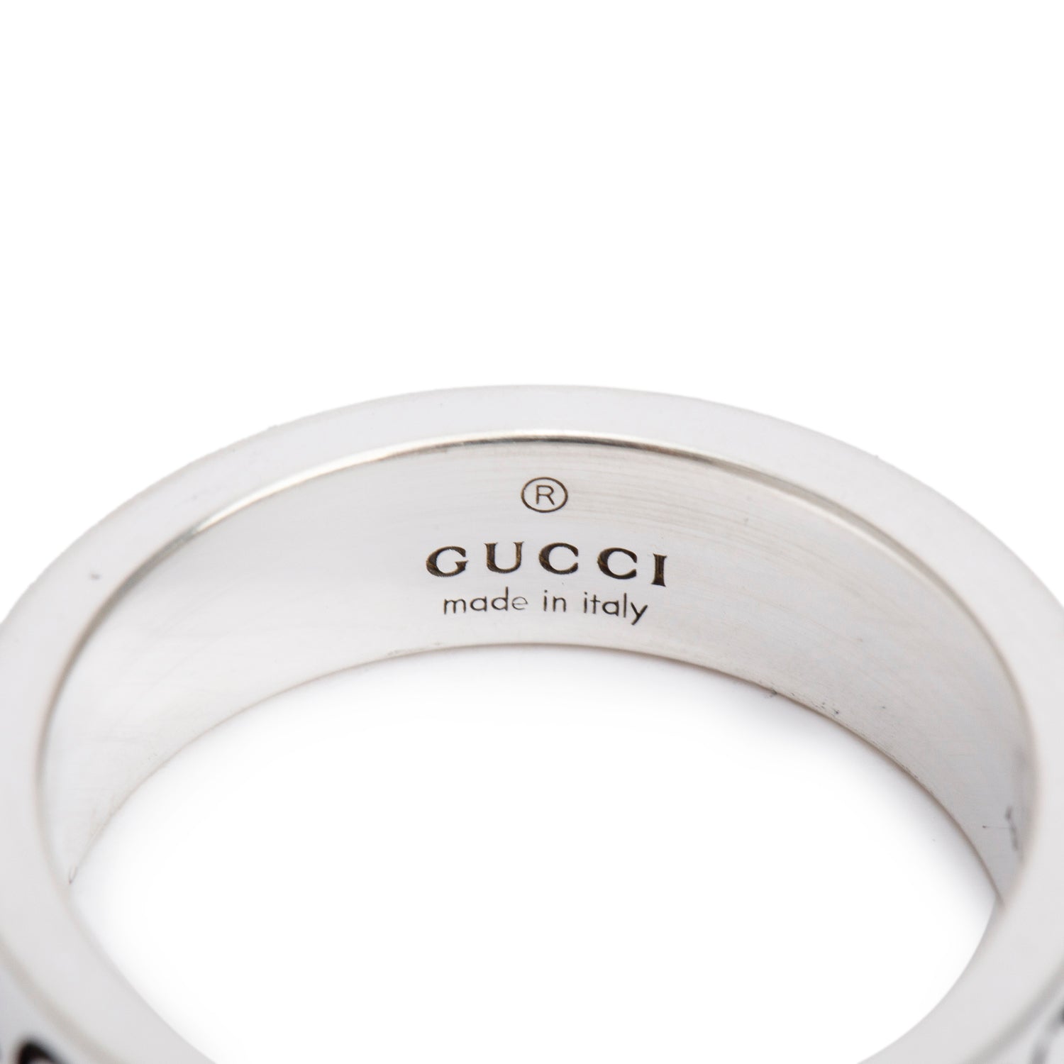 Gucci Sterling Silver Ghost Ring, Size 7.5 w/ Box