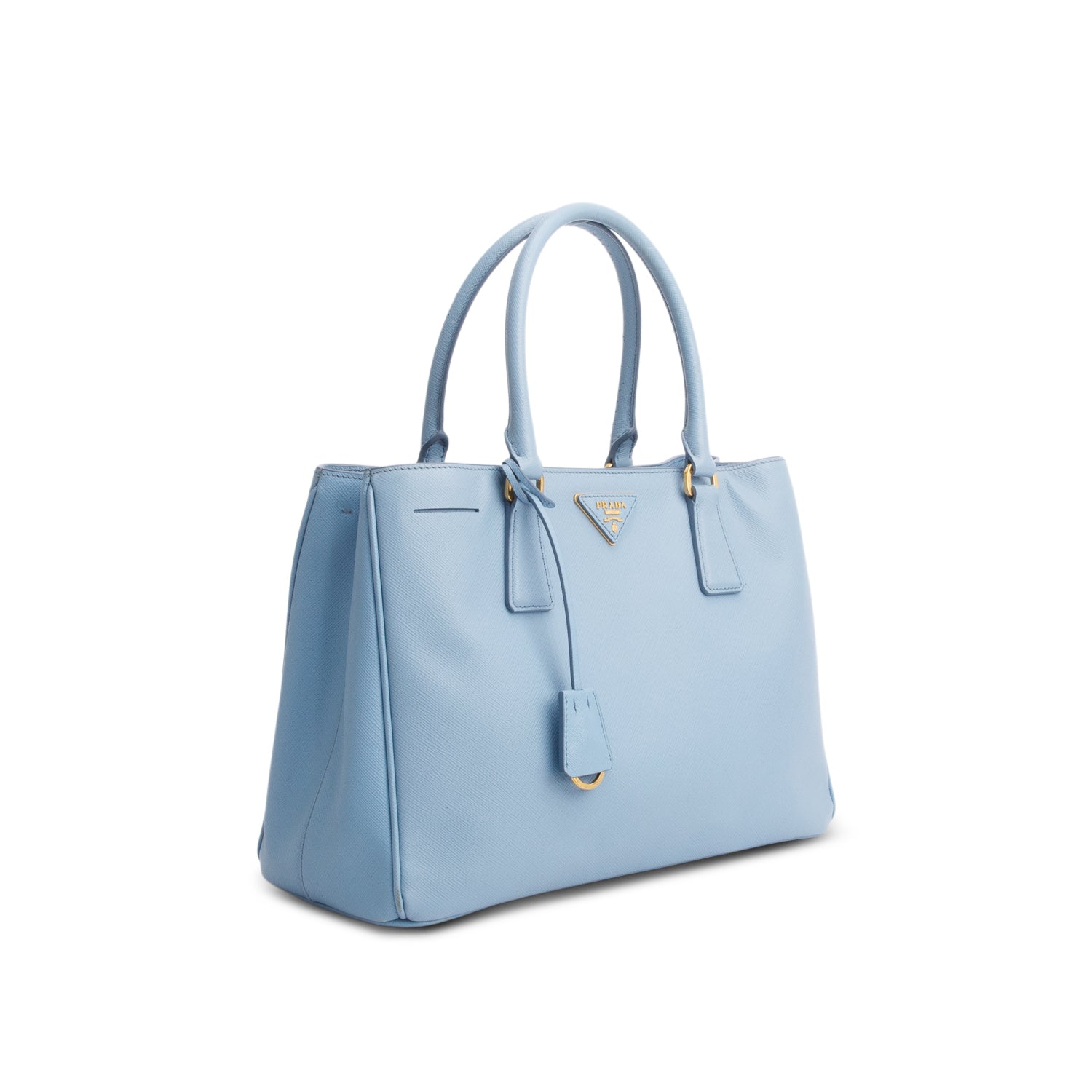 Prada Blue Saffiano Lux Medium Galleria Tote w/ Strap & Authenticity Card