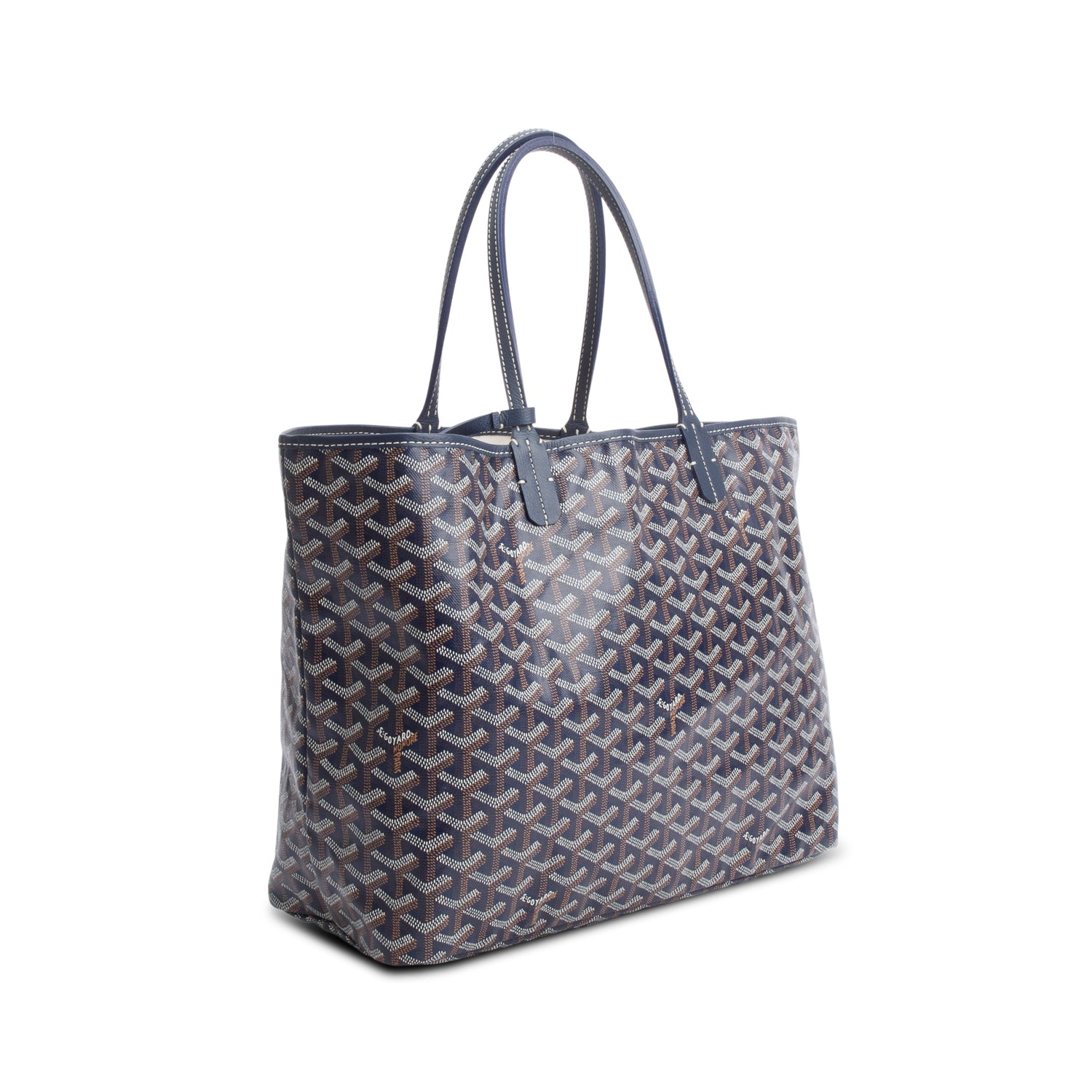 Goyard 2024 Navy Saint Louis PM Tote w/ Pouch