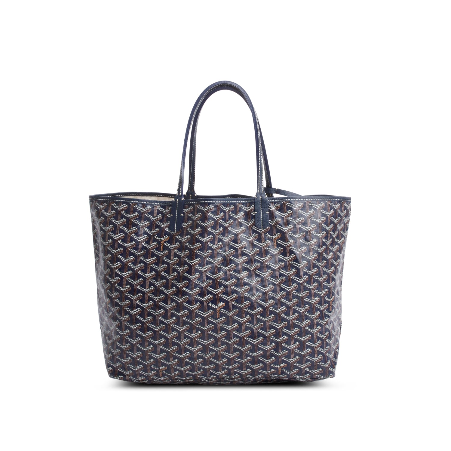 Goyard 2024 Navy Saint Louis PM Tote w/ Pouch