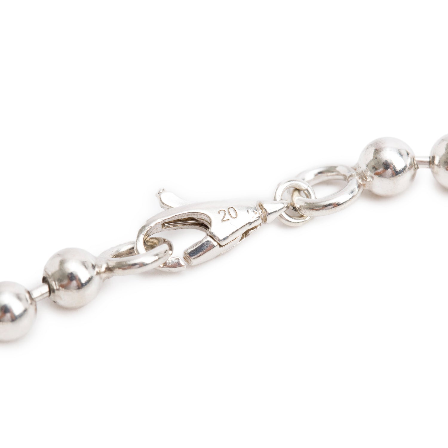 Gucci Sterling Silver Interlocking G Bead Bracelet