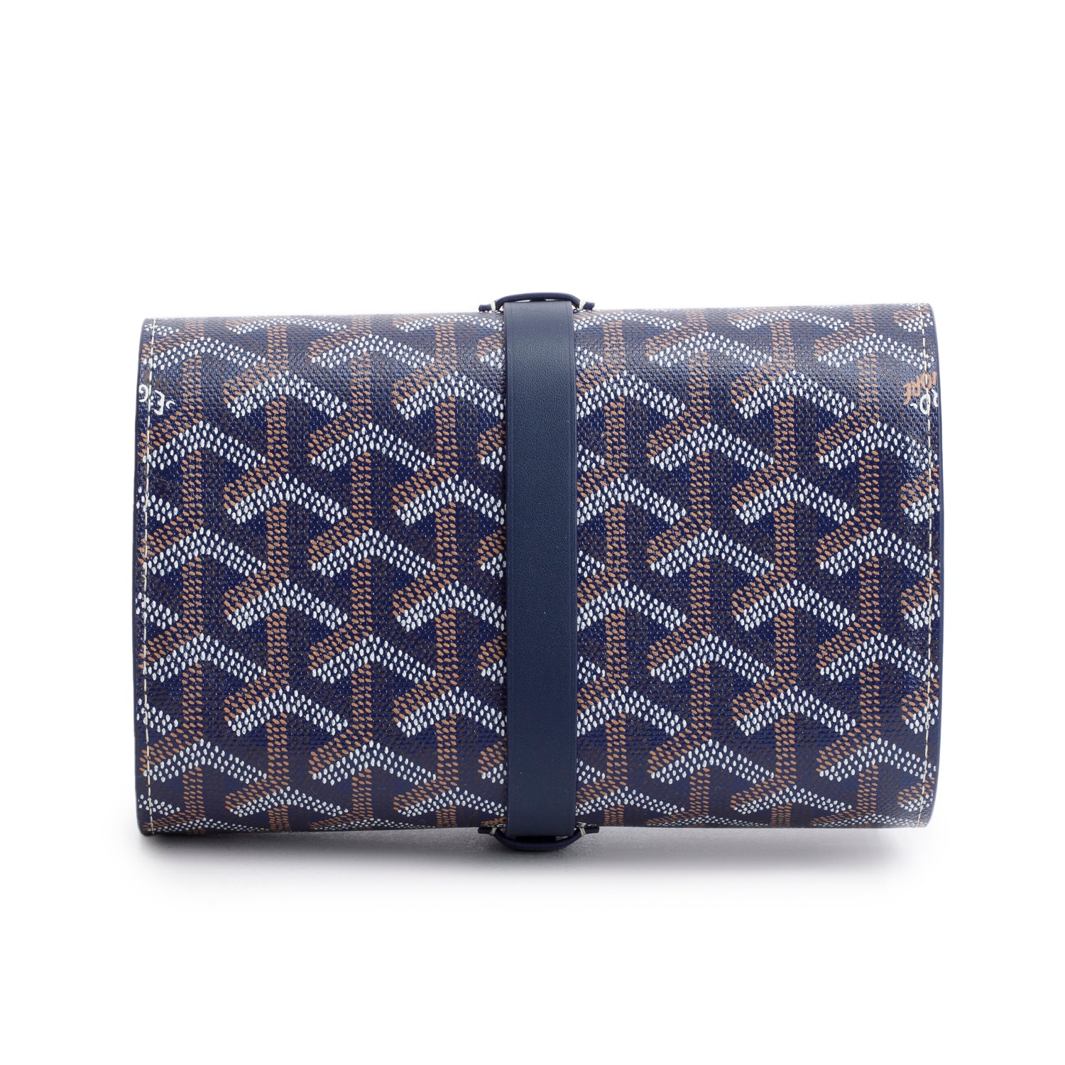 Goyard Blue Goyardine Double Travel Watch Case