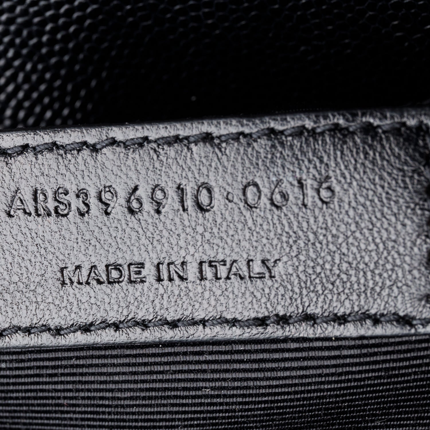 Saint Laurent Black Chevron Grain De Poudre Leather Large Envelope Chain Bag