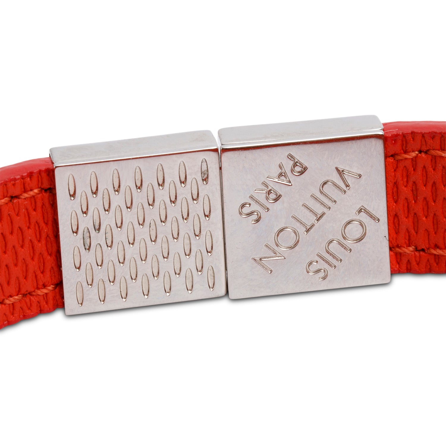 Louis Vuitton Damier Graphite Red Leather Pull It Reversible Bracelet w/ Box