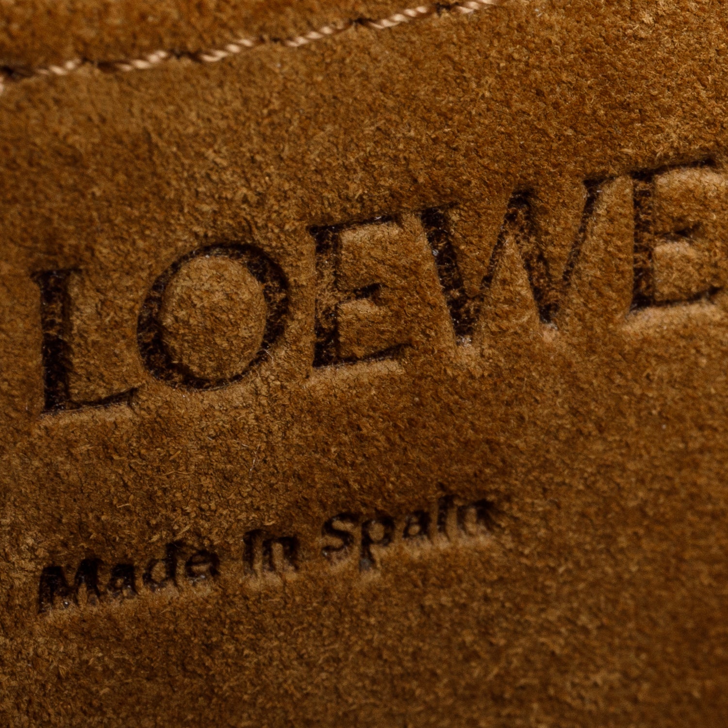 Loewe Brown Marine Striped Calfskin Small Gate Bag