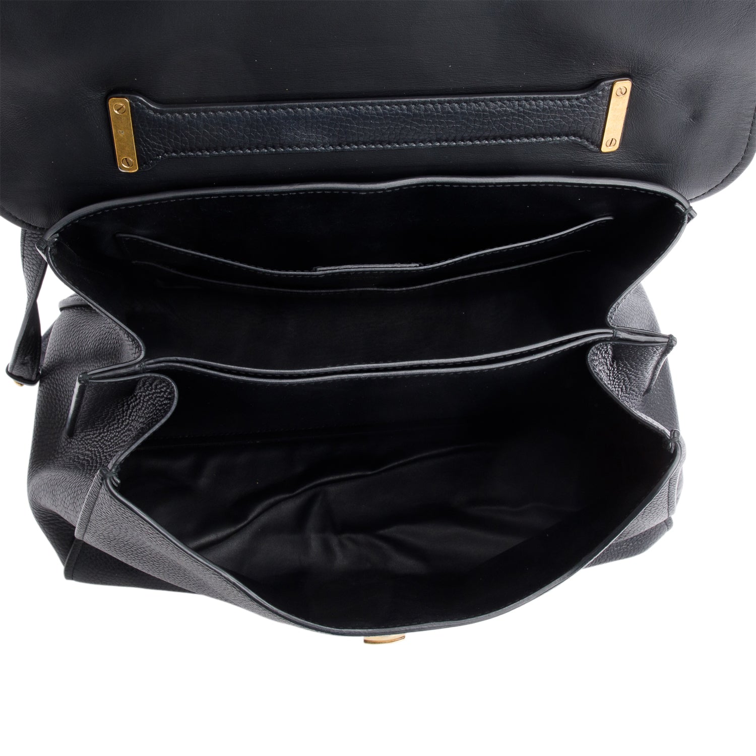 Ferragamo Black Calfskin Margot Top Handle Bag w/ Strap