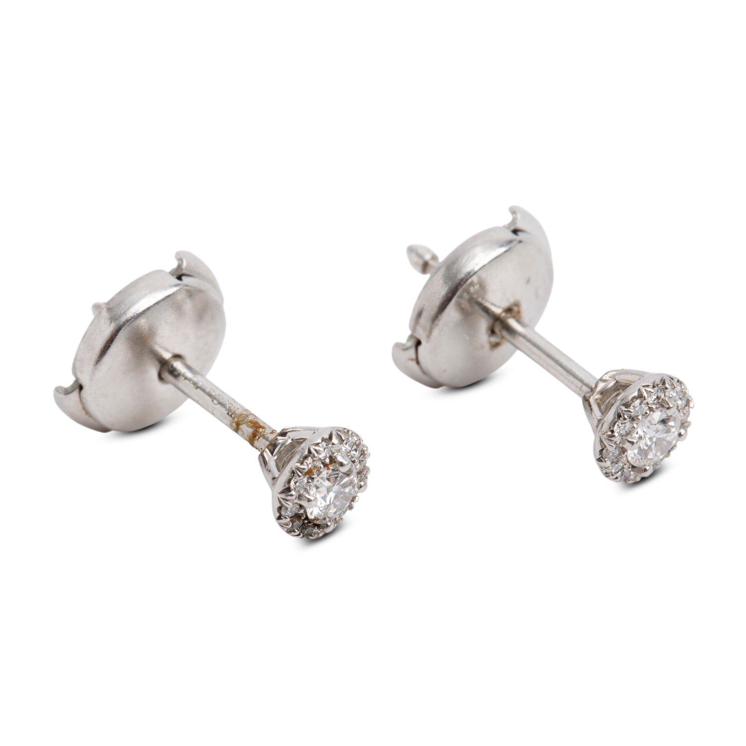 Tiffany & Co. Platinum Diamond Mini Soleste Stud Earrings