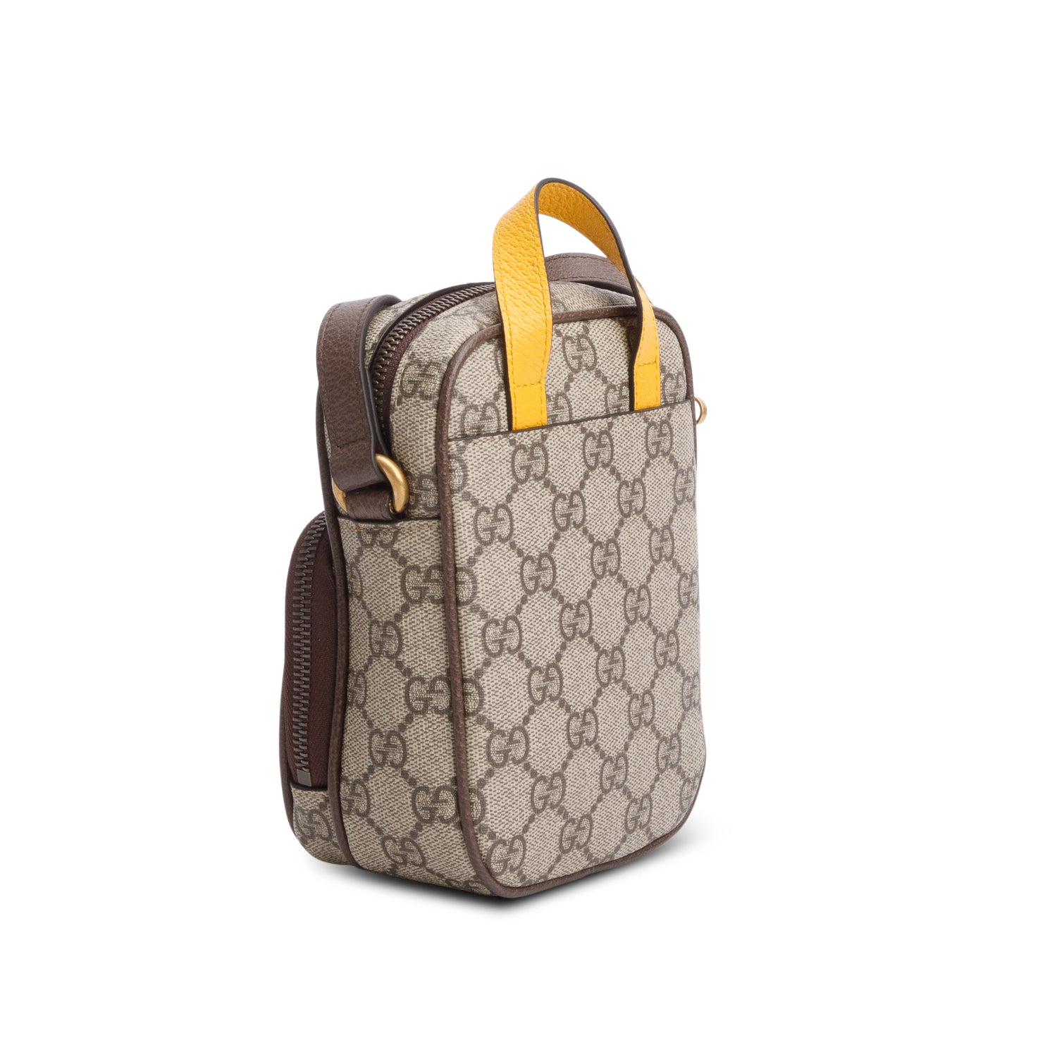 Gucci GG Supreme Monogram Mini Neo Vintage Double Zip Messenger Bag