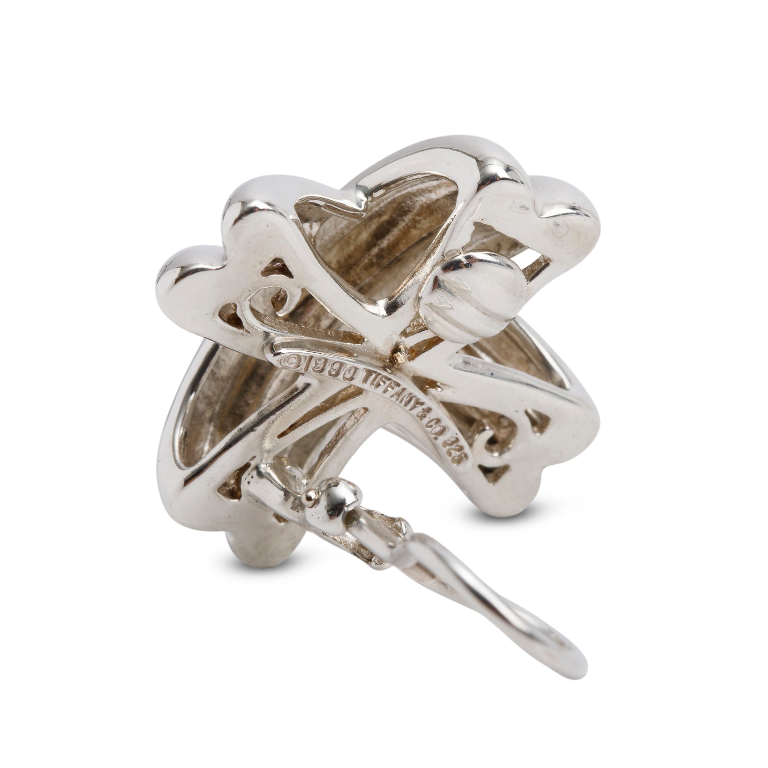 Tiffany & Co. Vintage Sterling Silver Large Signature X Earclip Earrings