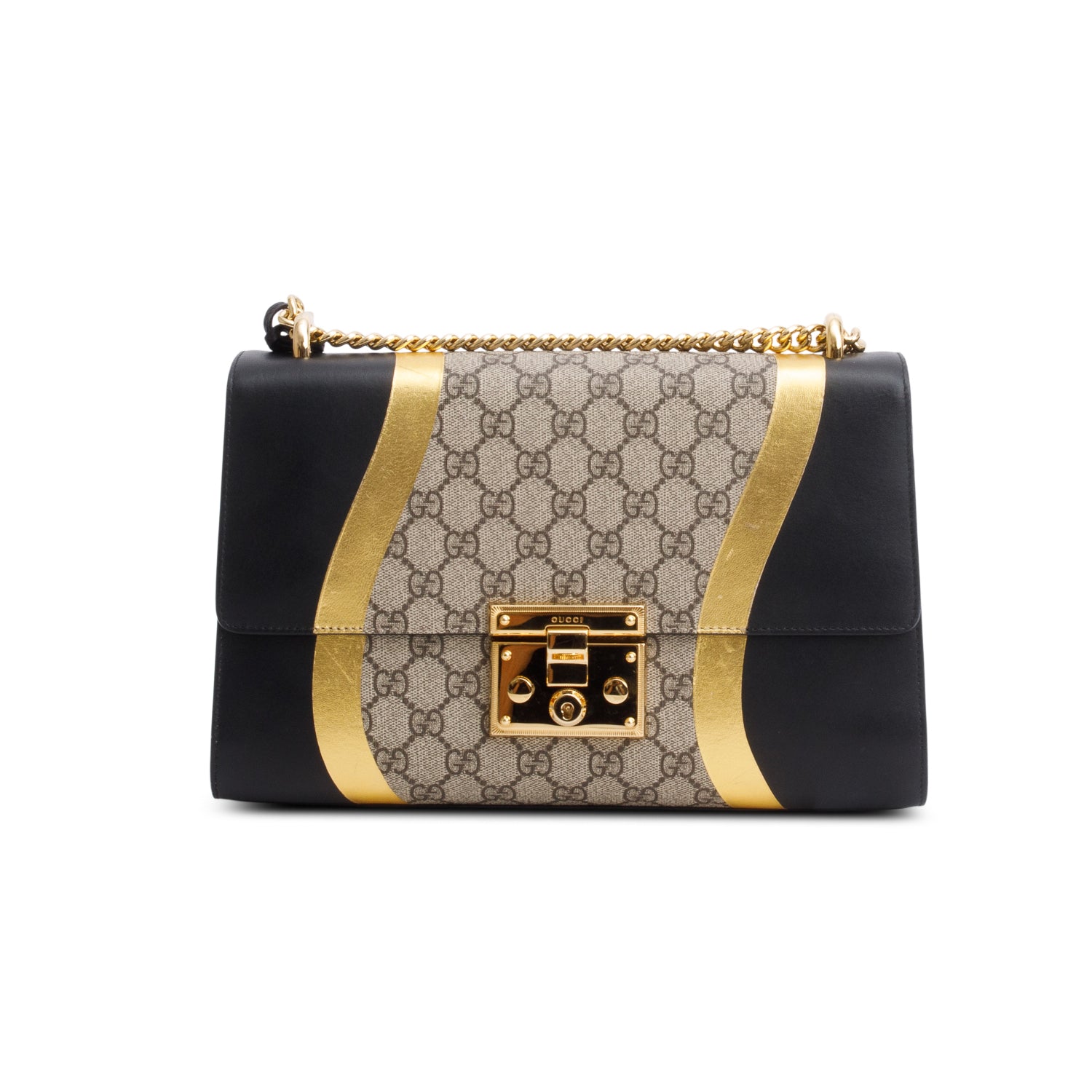 Gucci GG Supreme Monogram Medium Padlock Shoulder Bag