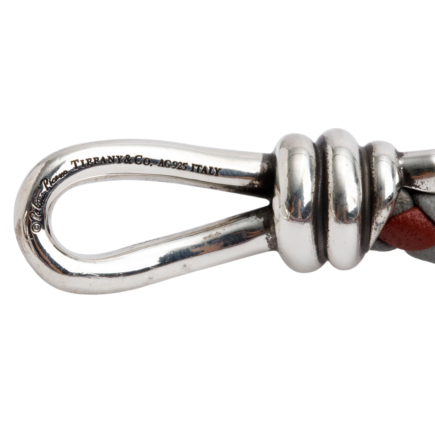 Tiffany & Co. Paloma Picasso Sterling Silver Knot Wrap Leather Bracelet