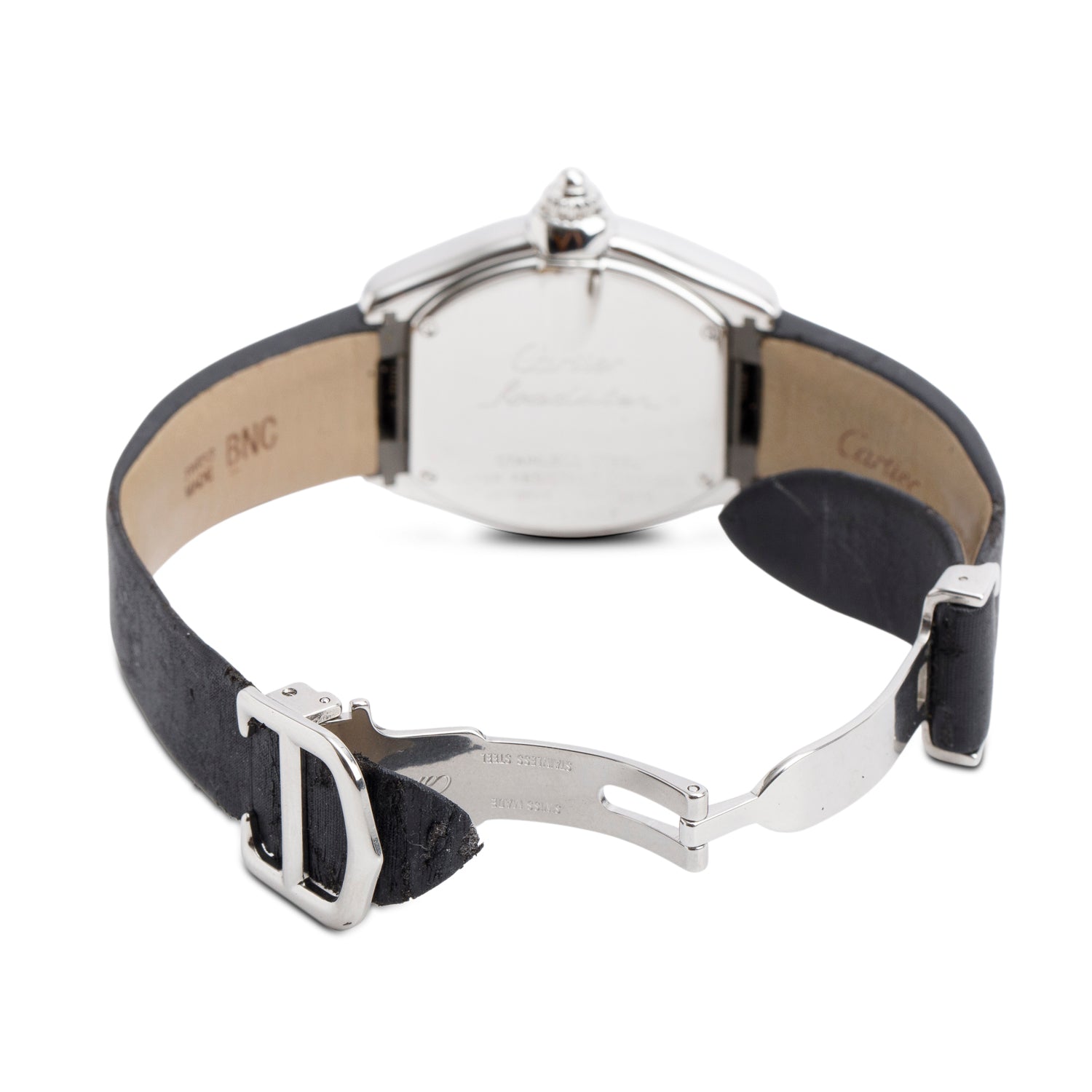 Cartier Stainless Steel Roadster 31 MM Watch Silver Dial 2675