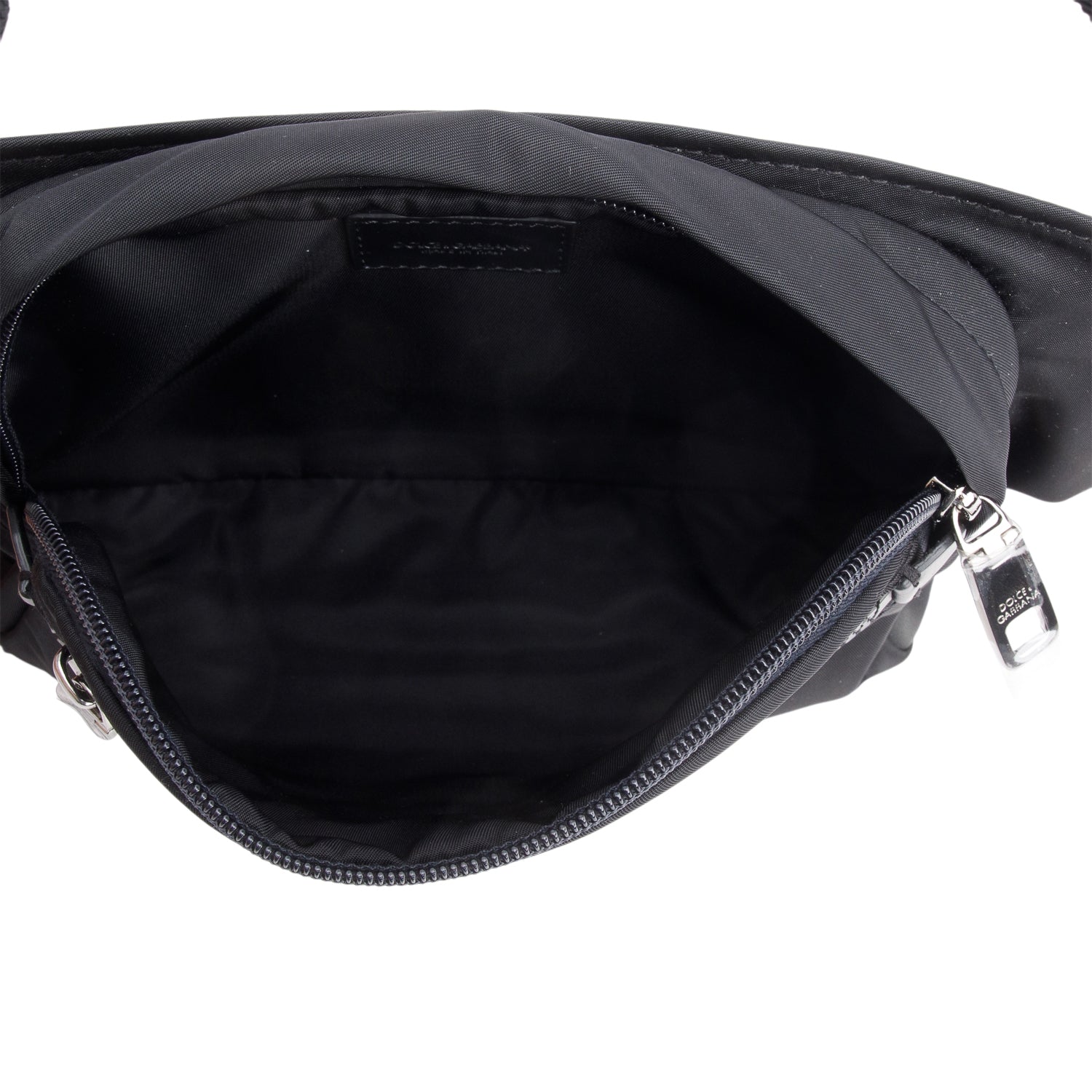 Dolce & Gabbana Black Nylon Logo Belt Bag w/ Authenticity Card