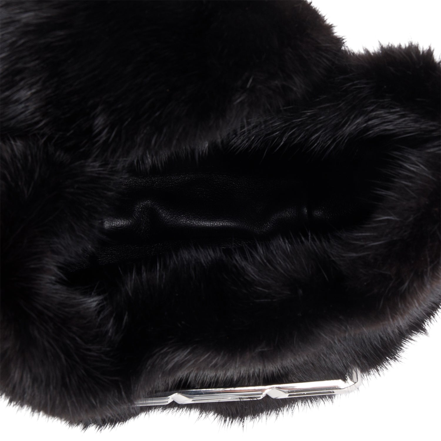 Alexander Wang Black Fur Micro Mini Ceo Bag