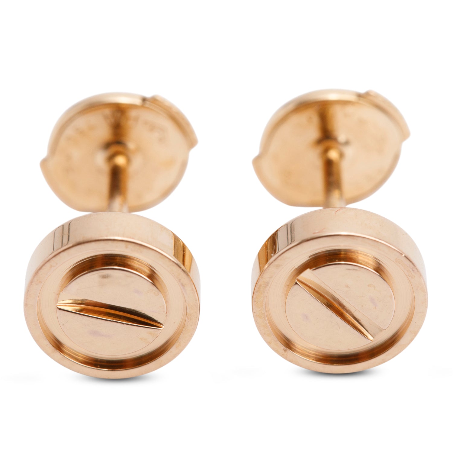 Cartier 18k Yellow Gold 7.2 MM Love Stud Earrings