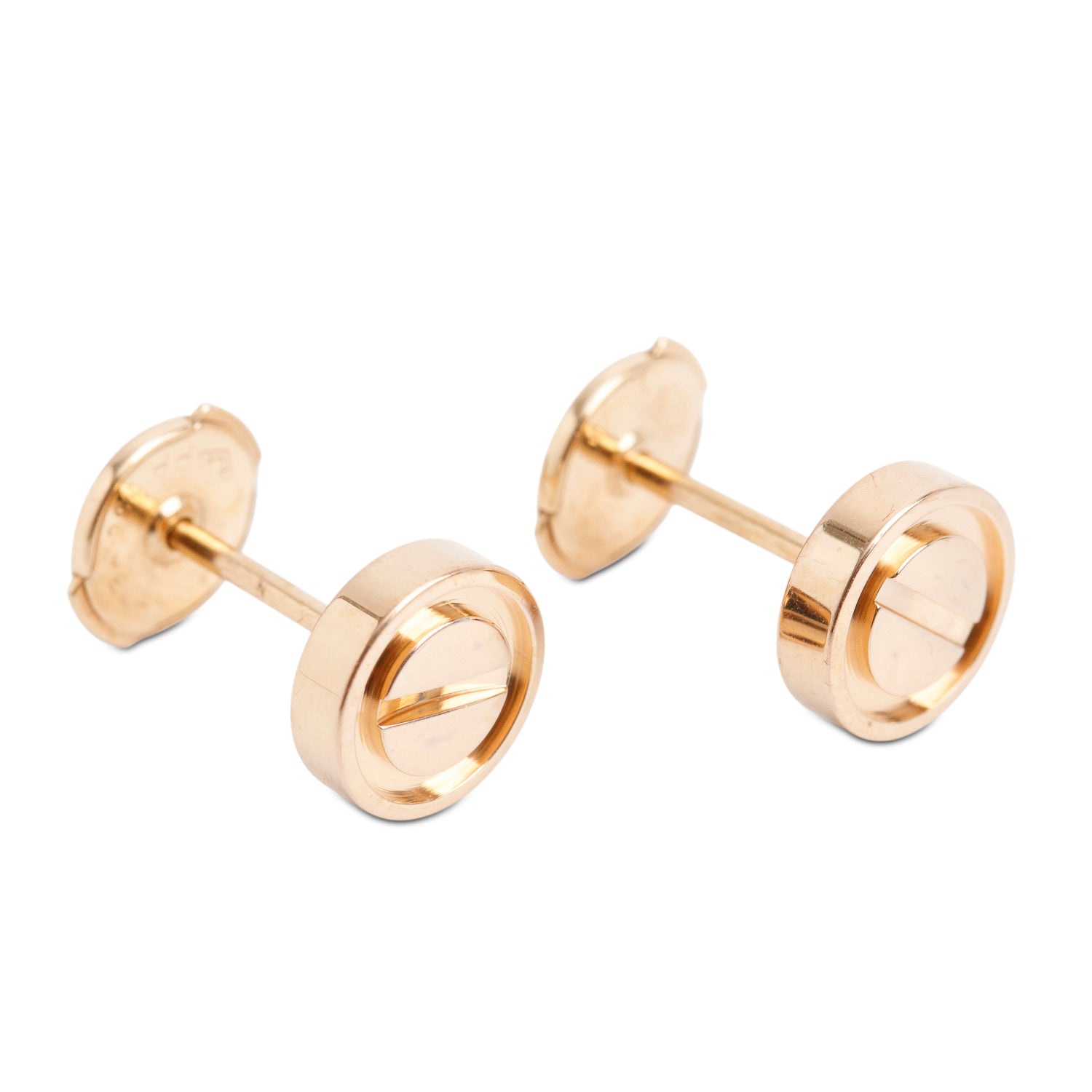 Cartier 18k Yellow Gold 7.2 MM Love Stud Earrings