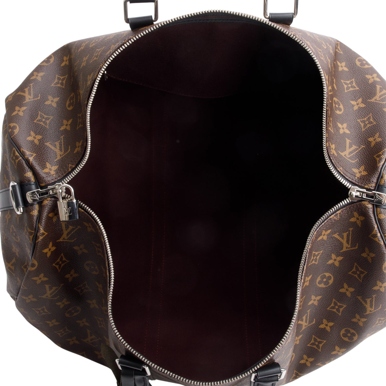 Louis Vuitton Monogram Macassar Keepall Bandouliere 55 w/ Strap