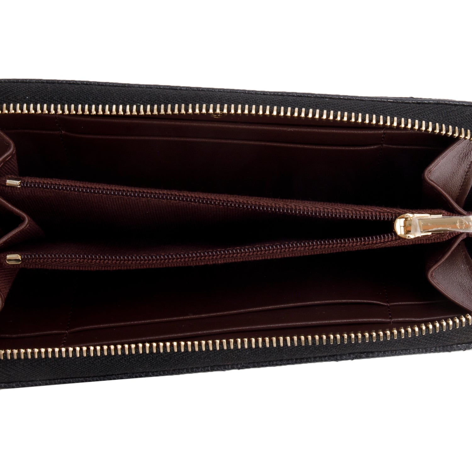 Chanel Black Caviar Medium Zip Around Wallet w/ Box