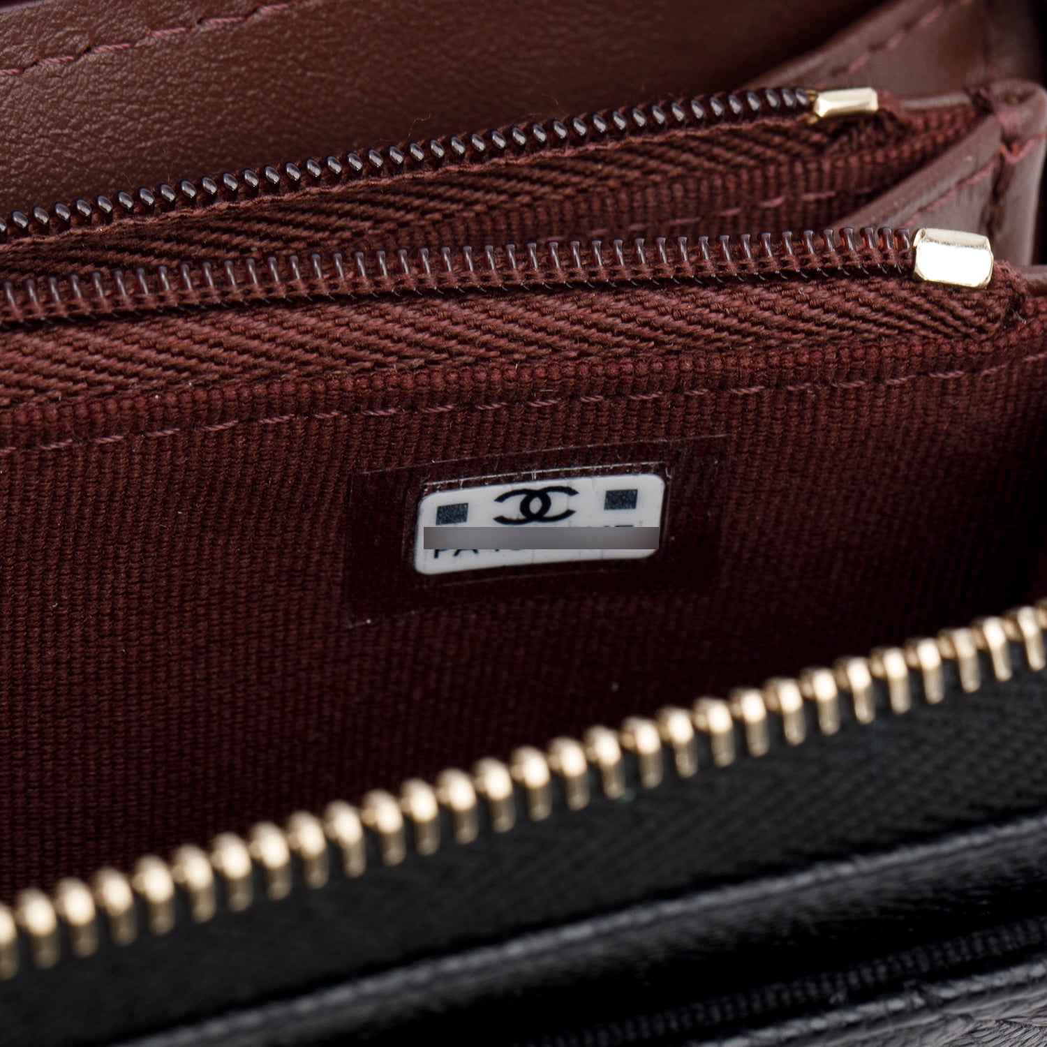 Chanel Black Caviar Medium Zip Around Wallet w/ Box