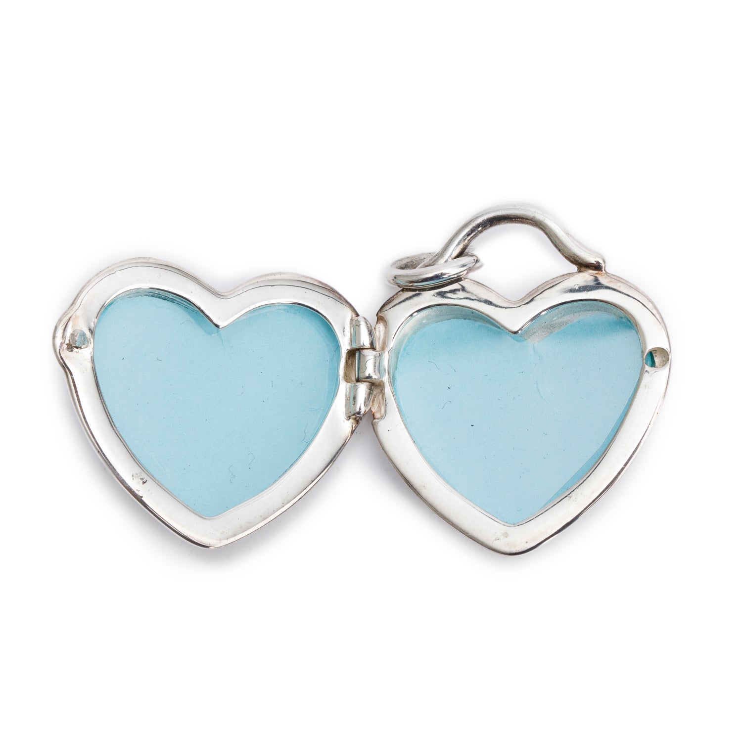 Tiffany & Co. Sterling Silver Puffed Heart Locket Charm Pendant
