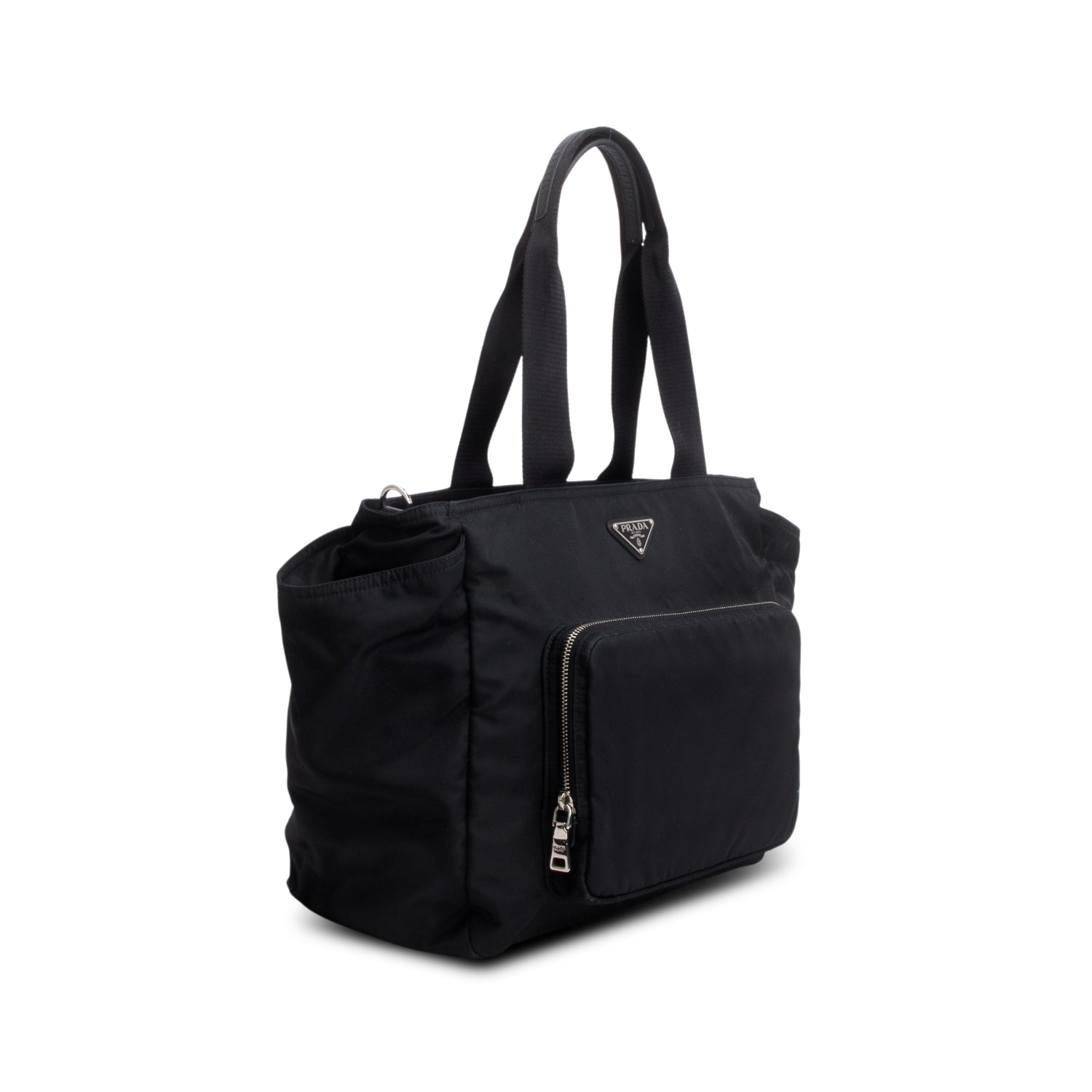 Prada Black Tessuto Nylon Diaper Bag w/ Strap