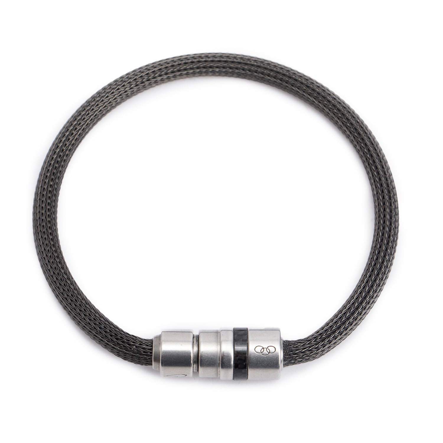 Links of London Black Carbon Fiber Mesh McLaren Sport Bracelet w/ Box