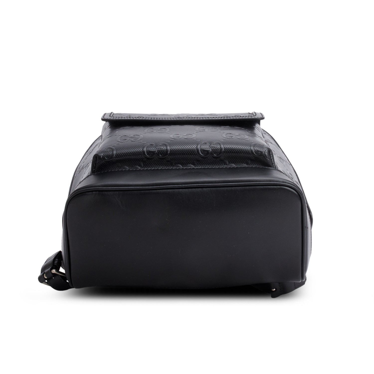 Gucci Black Embossed GG Jumbo Leather Backpack