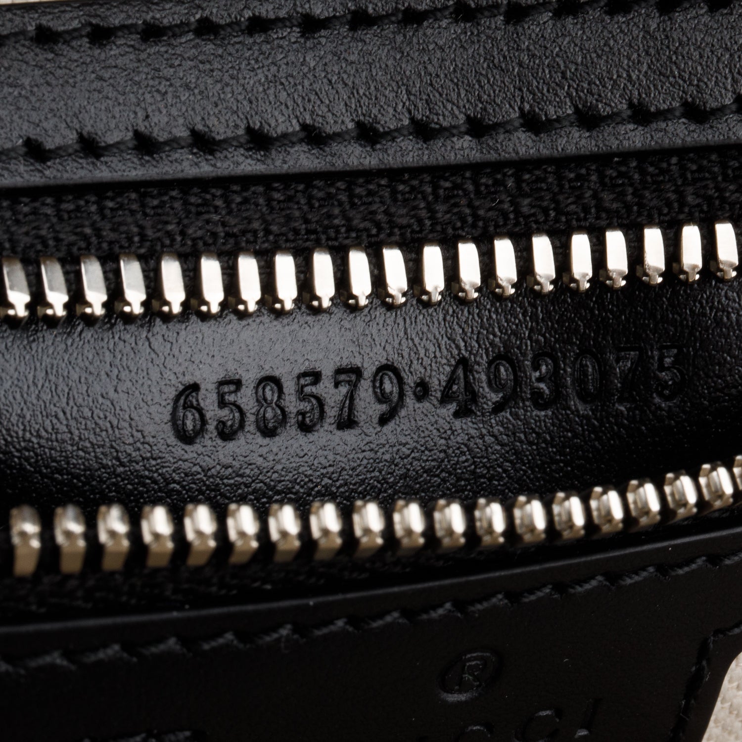 Gucci Black Embossed GG Jumbo Leather Backpack