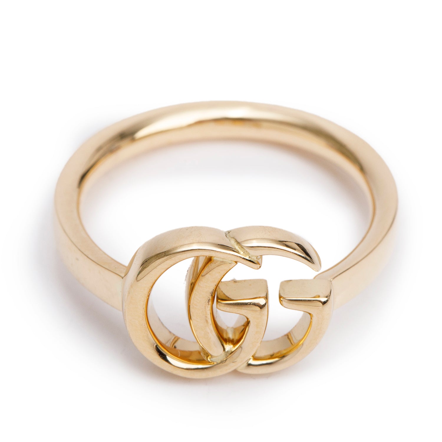 Gucci 18k Yellow Gold Running G Ring, Size 14 6.75 w/ Box & Receipt