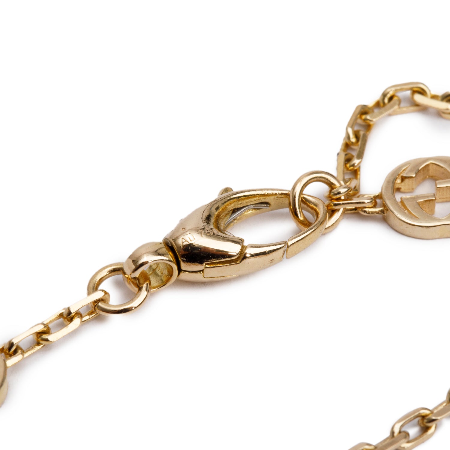 Gucci 18k Yellow Gold Interlocking G Station Bracelet w/ Box & Receipt