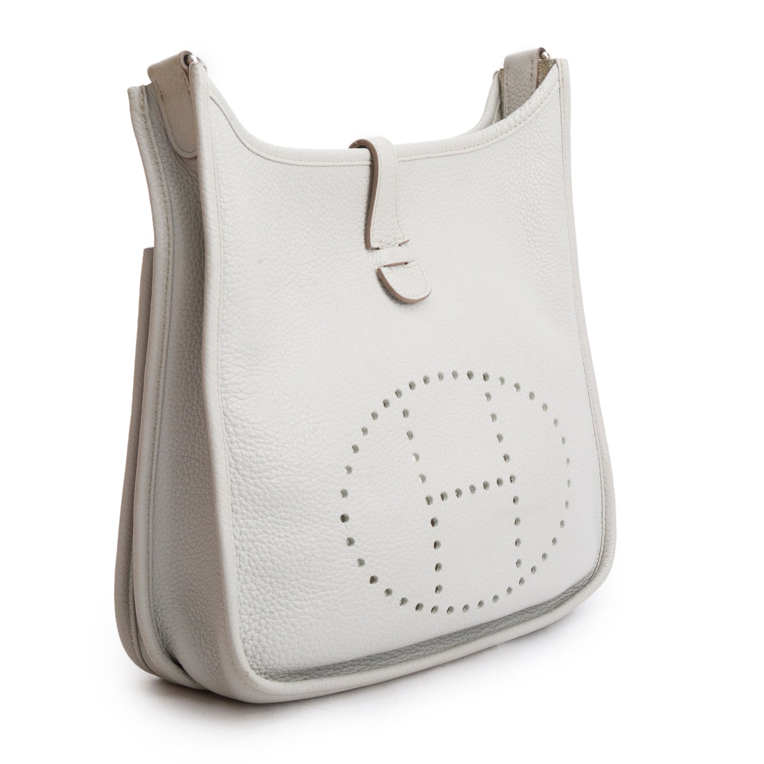 Hermes Gris Pale Taurillon Clemence Evelyne III 29 Bag