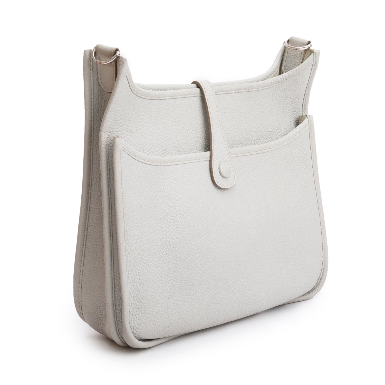 Hermes Gris Pale Taurillon Clemence Evelyne III 29 Bag