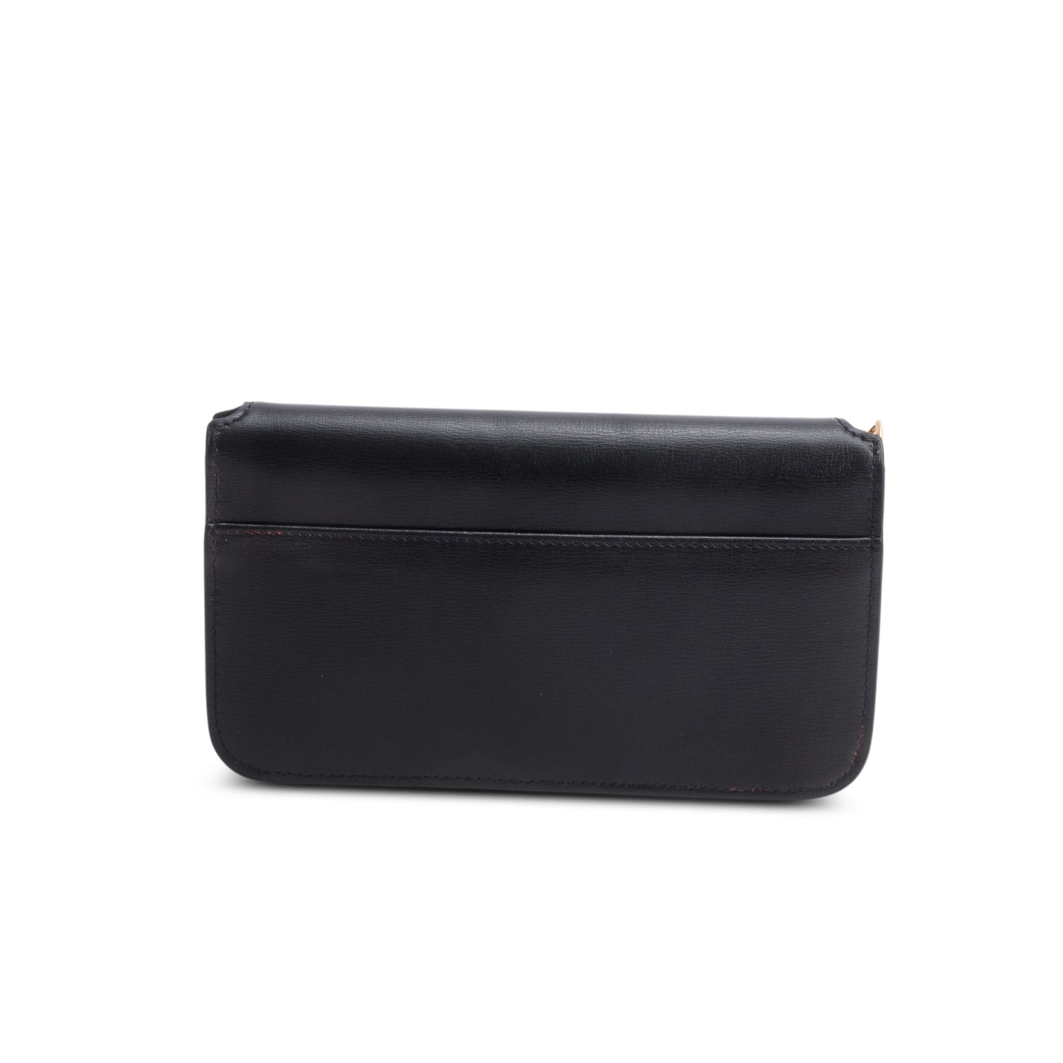 Saint Laurent 2024 Black Calfskin Leather Cassandre Phone Holder