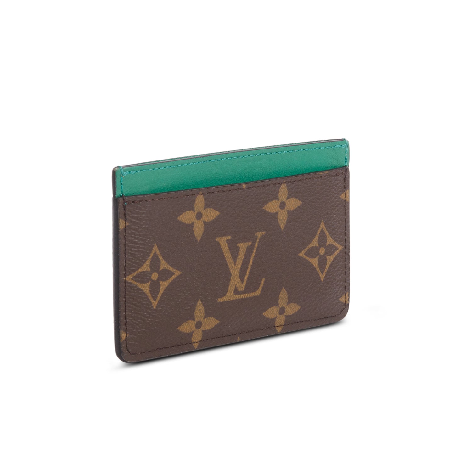 Louis Vuitton Monogram Green Leather Card Holder