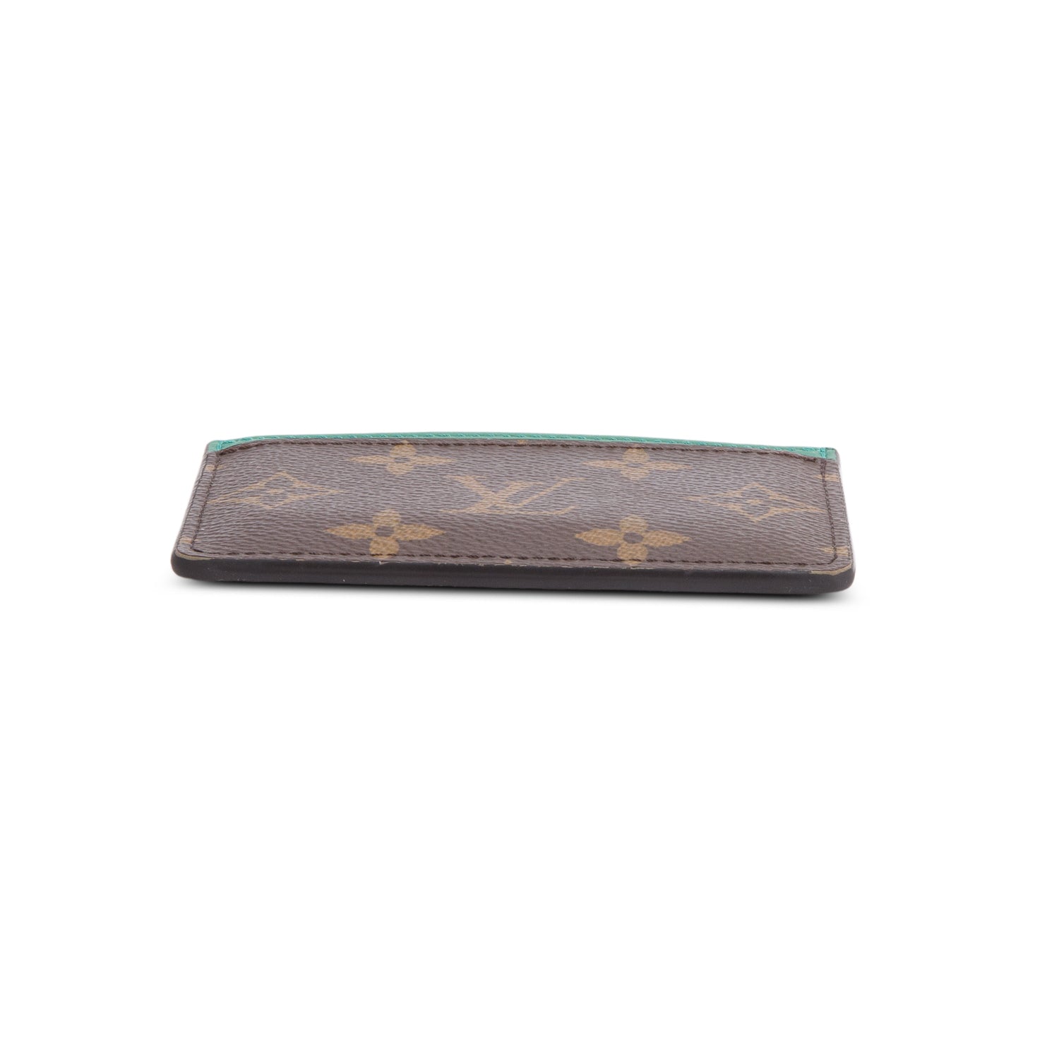 Louis Vuitton Monogram Green Leather Card Holder