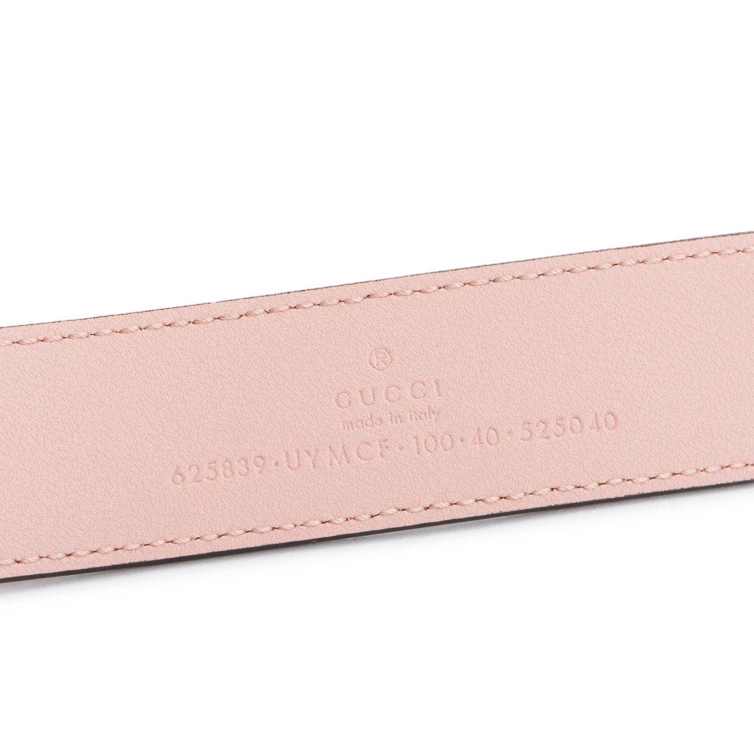 Gucci GG Supreme Pink Stripe Canvas GG Marmont Belt 100 40 w/ Box