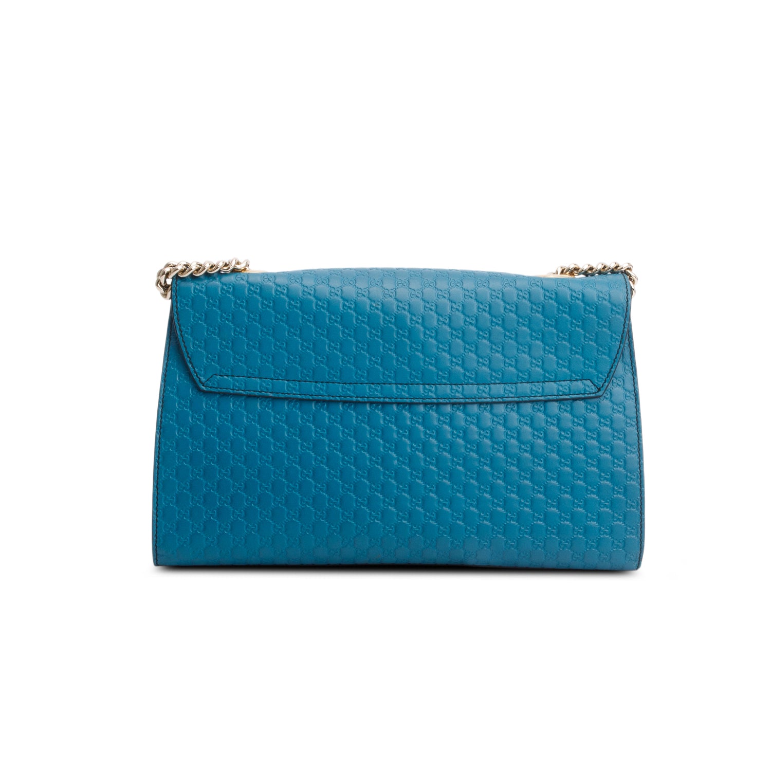 Gucci Teal Microguccissima Leather Medium Emily Chain Shoulder Bag