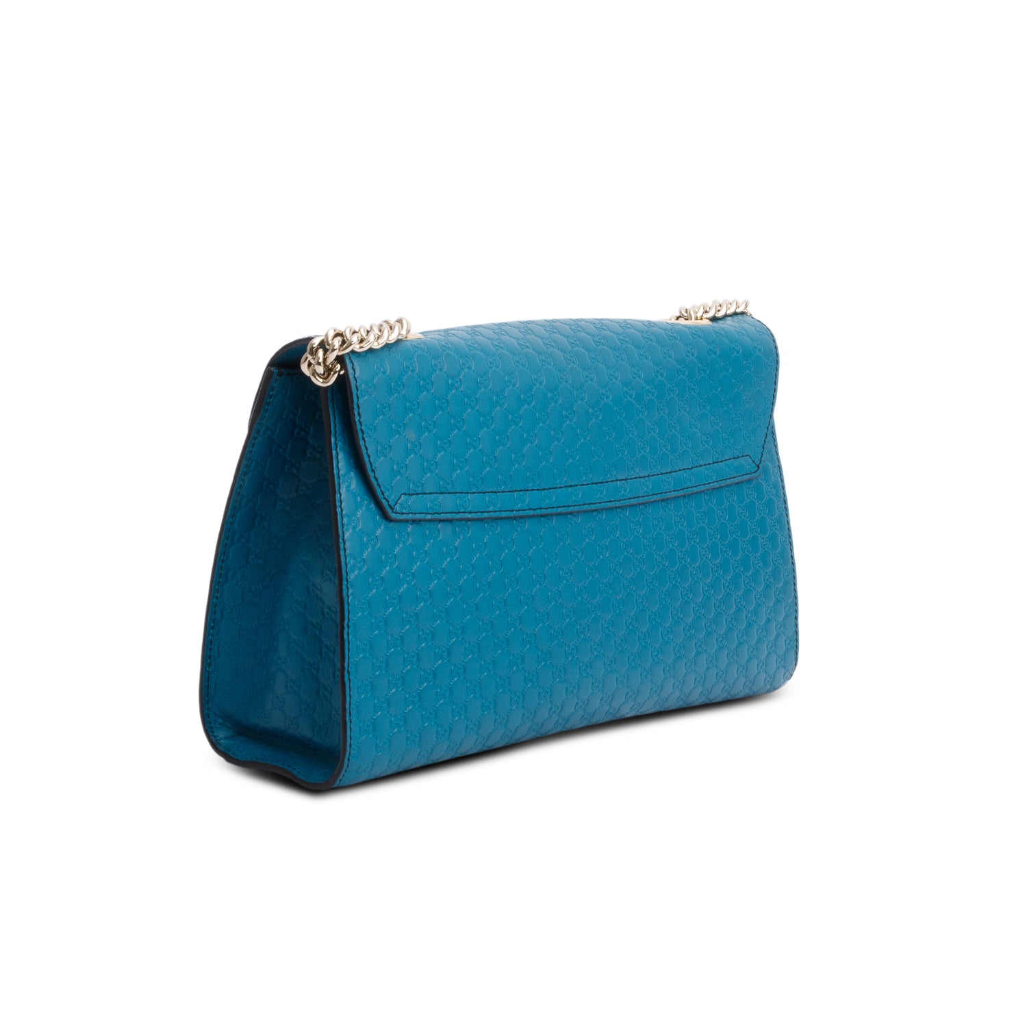 Gucci Teal Microguccissima Leather Medium Emily Chain Shoulder Bag