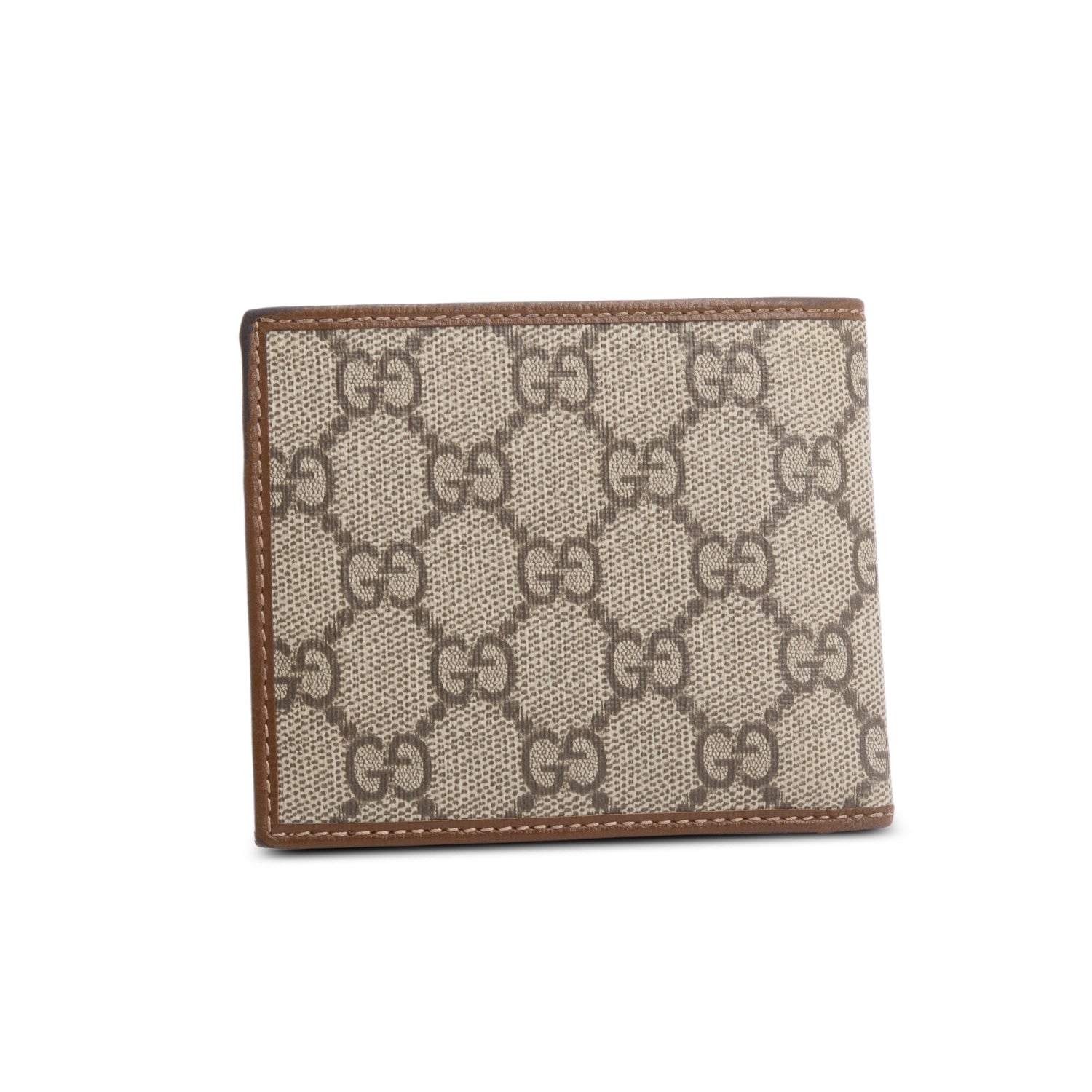 Gucci Beige GG Supreme Interlocking G Bifold Wallet w/ Box