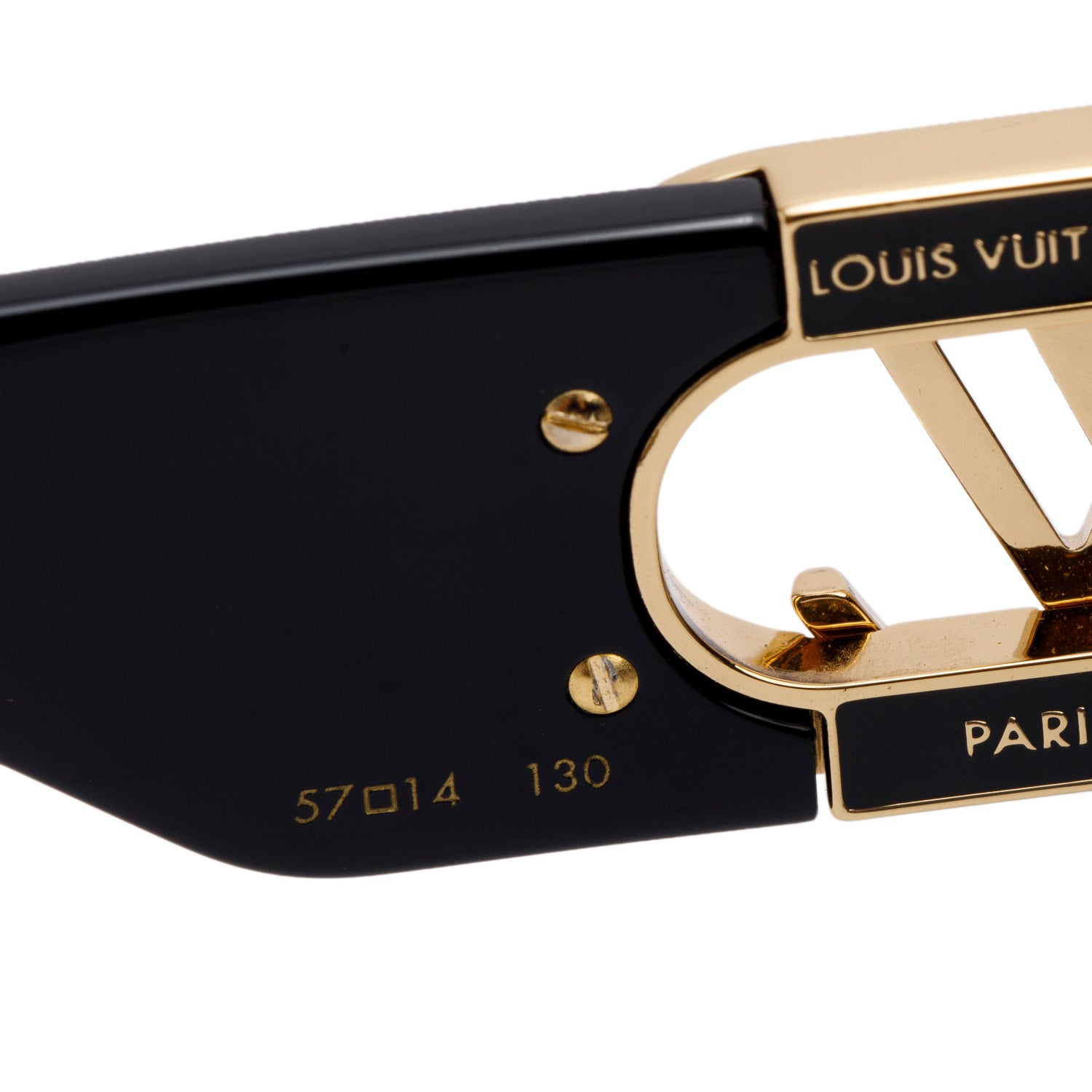 Louis Vuitton 2022 Z1661E Black Acetate LV Link Cat-Eye Sunglasses w/ Box & Case