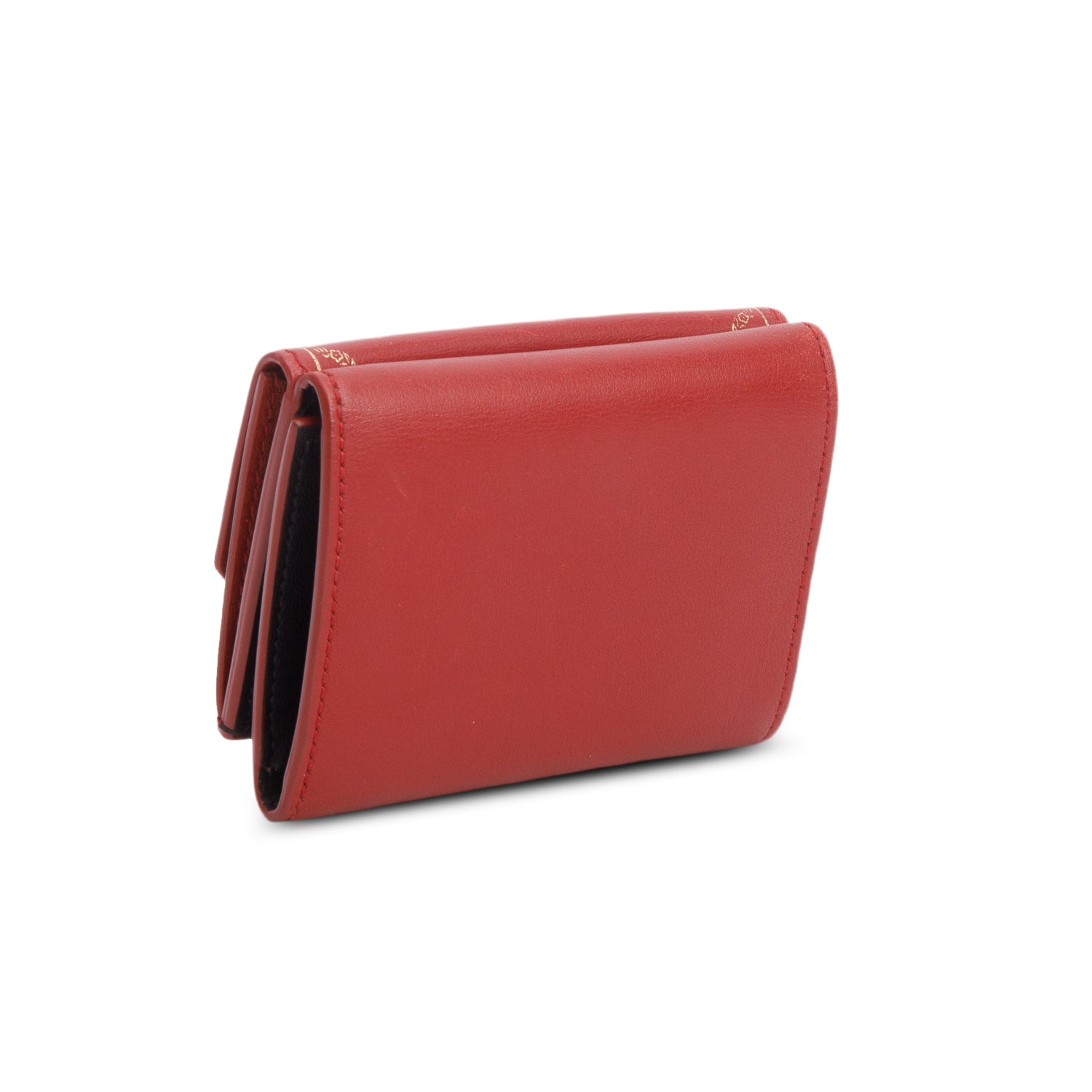 Cartier 2020 Red Leather Guirlande de Cartier Compact Wallet w/ Box & Certificate