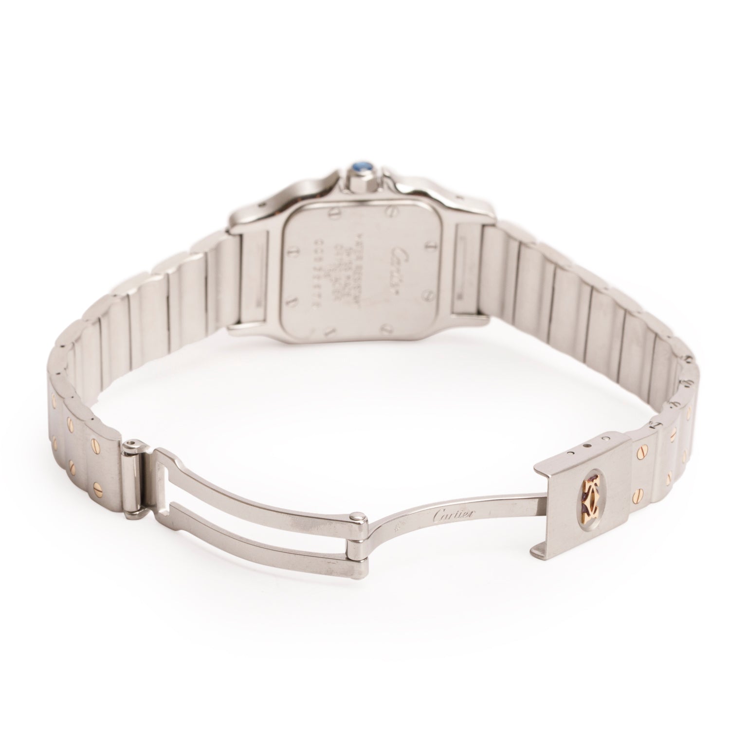 Cartier Stainless Steel & 18k Yellow Gold Santos De Cartier Galbee Quartz Watch, Small Model 1567