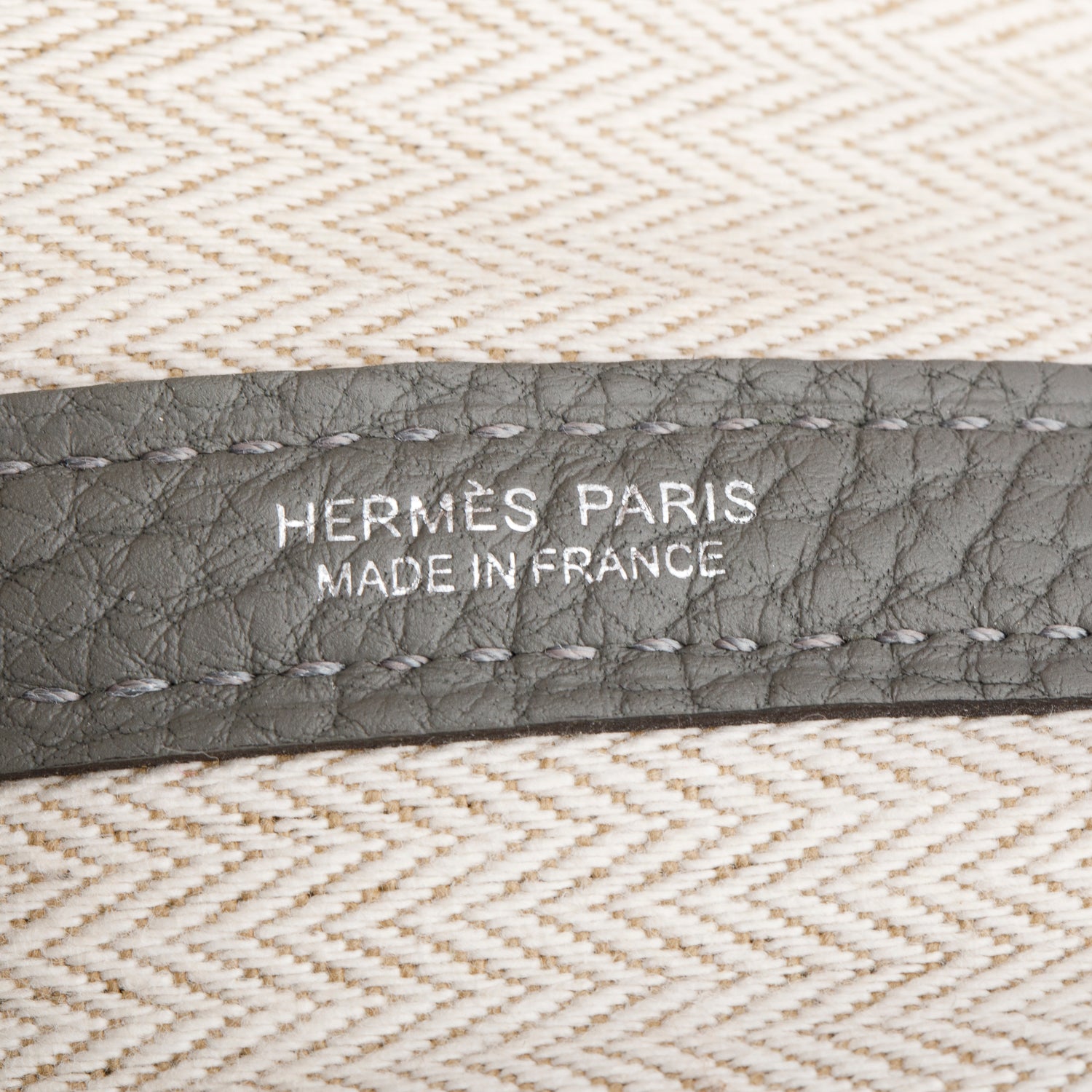 Hermes 2022 Gris Meyer Negonda Leather Garden Party 36 w/ Box