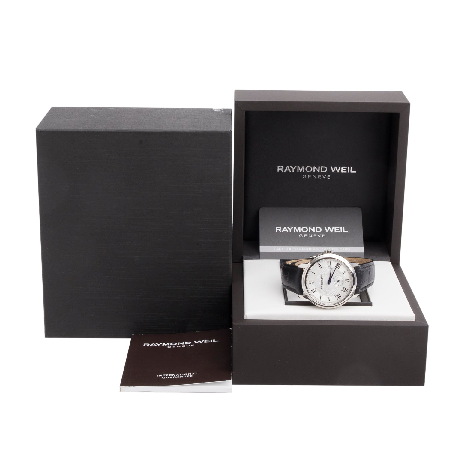 Raymond Weil Stainless Steel Maestro 39.5 MM Automatic Watch Silver Dial 2238 w/ Box