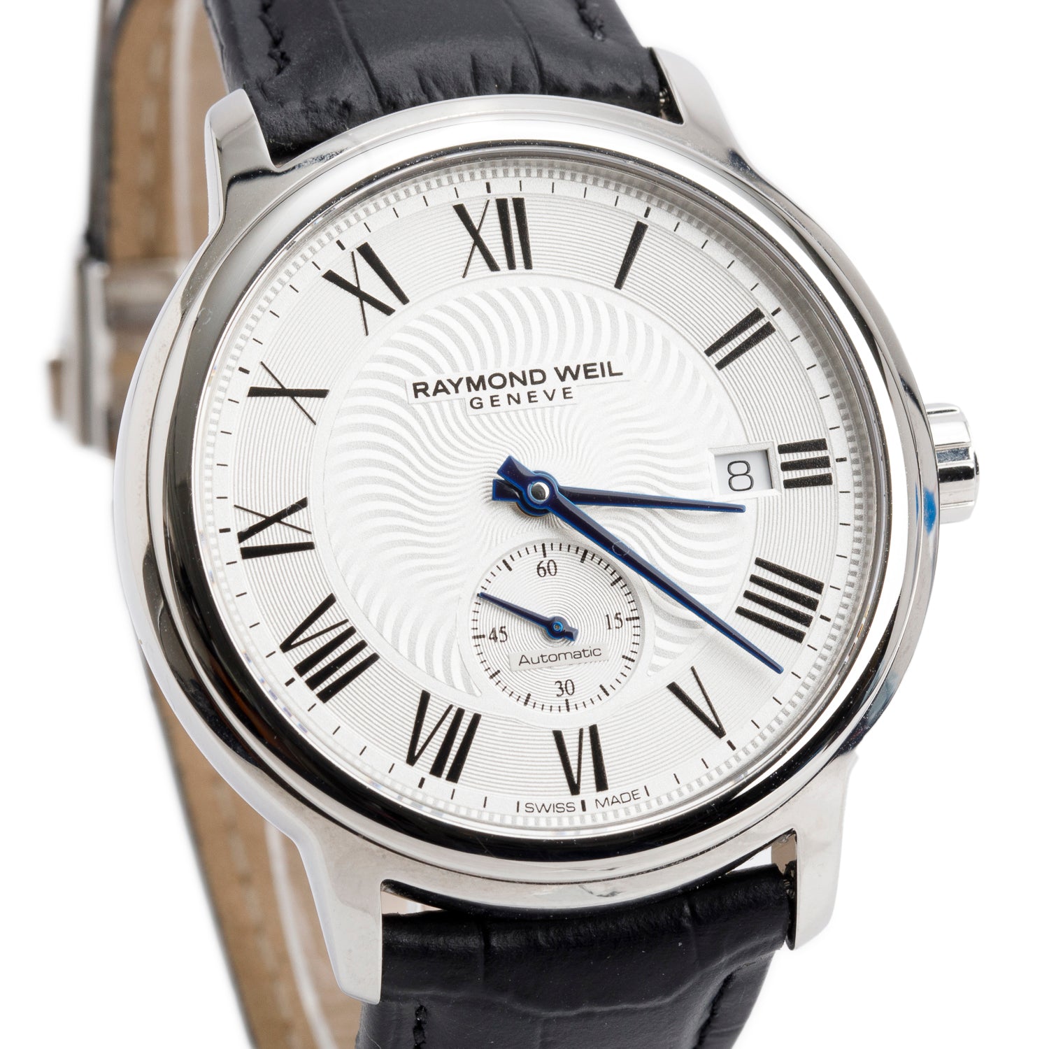 Raymond Weil Stainless Steel Maestro 39.5 MM Automatic Watch Silver Dial 2238 w/ Box