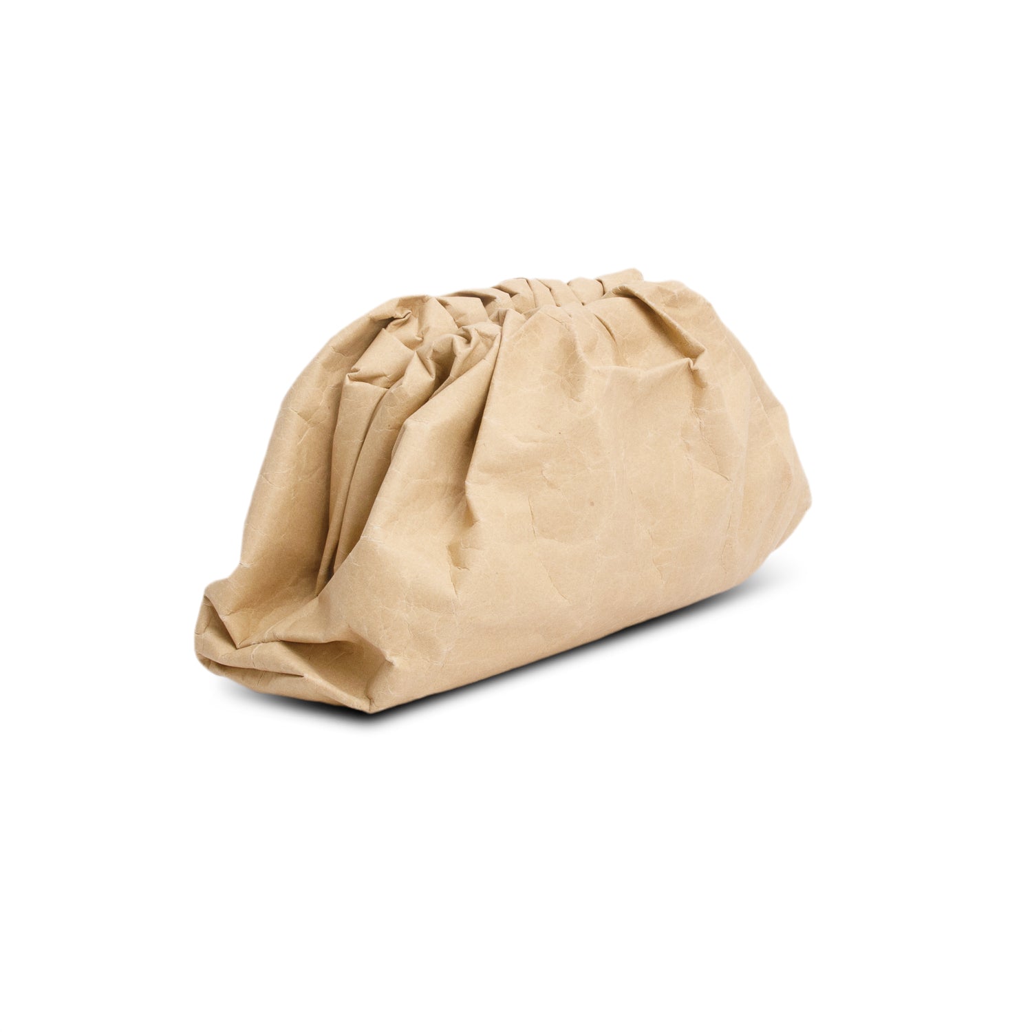 Bottega Veneta Brown Kraft Paper The Pouch Clutch